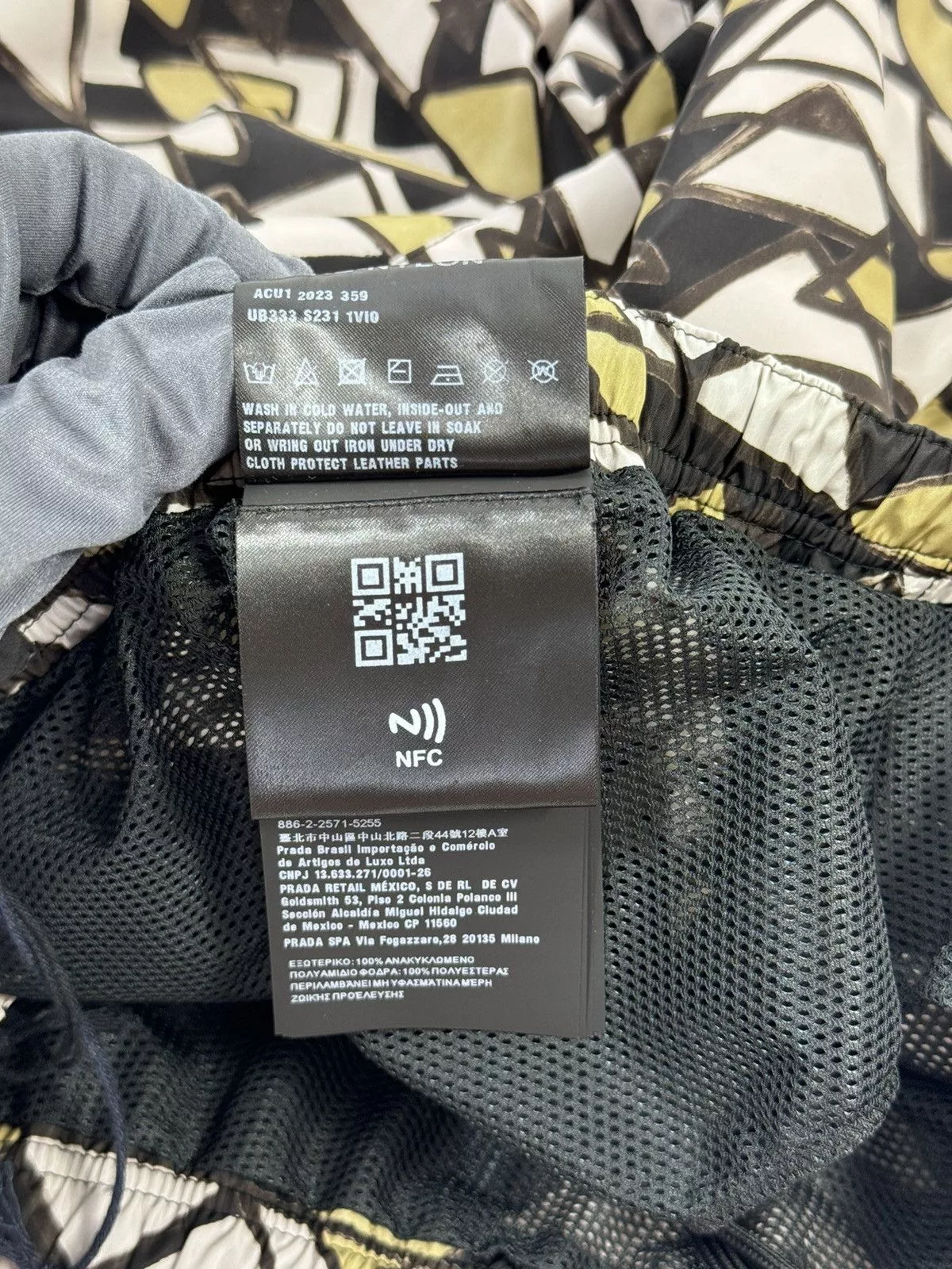 Prada Shorts Prada GRAPHIC PRINT SWIM SHORTS Brown