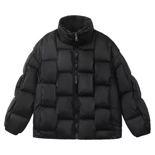 Other Down Jackets Other Black Layered-Design Puffer Jacket Avant-Garde