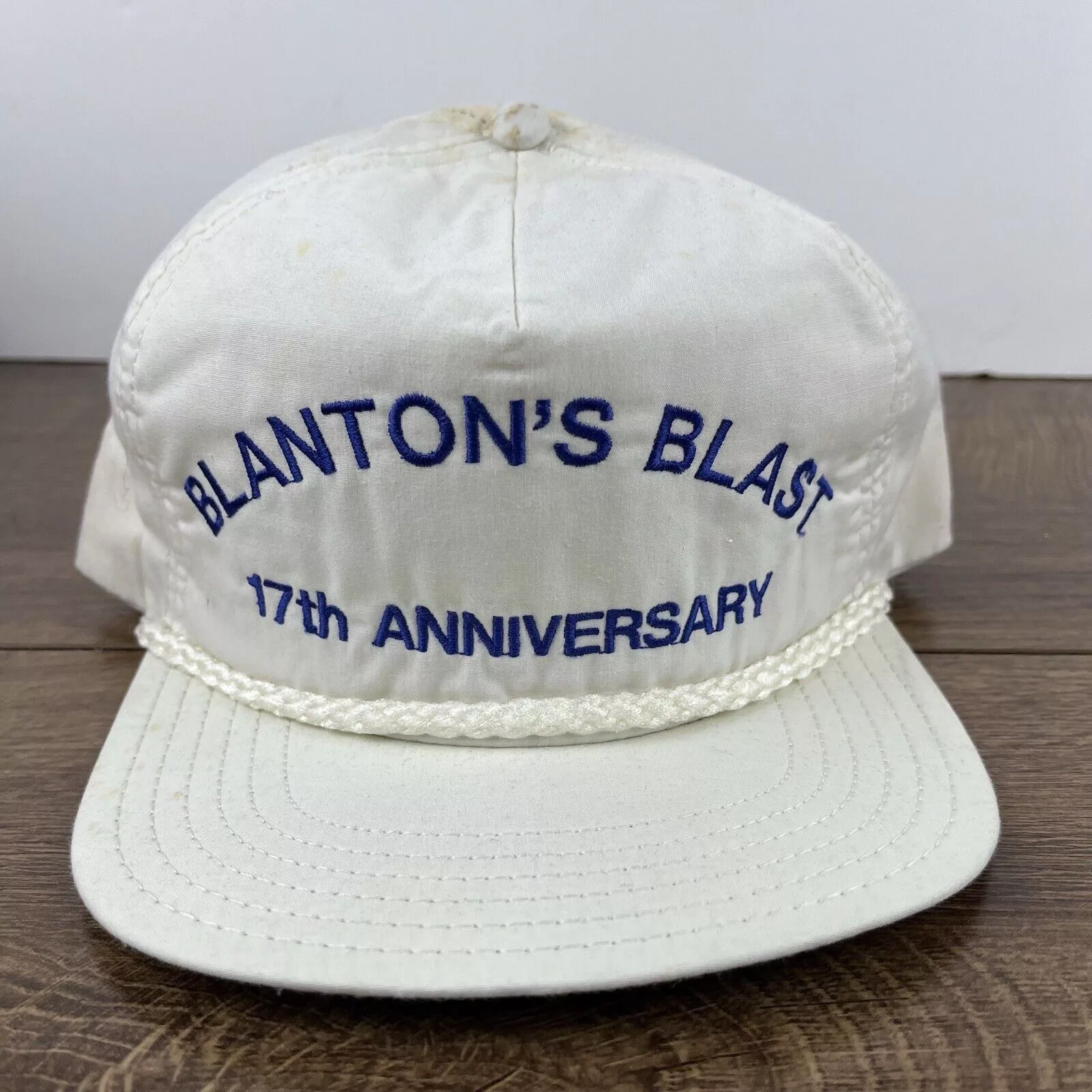 Other Hats Other Blantons Blast Hat 17th Anniversary Hat White Hat Adjustable