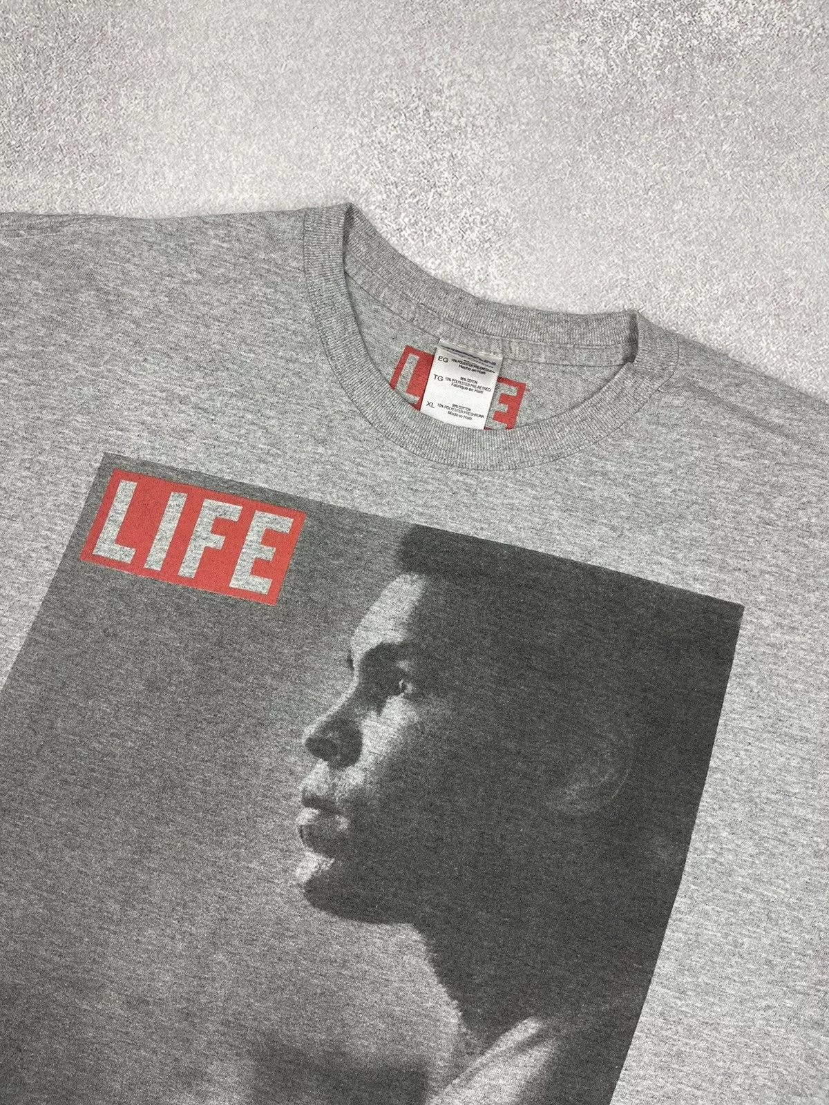 Grailed Short Sleeve T Shirts Grailed × Vintage Legend Muhammad Ali T Shirt Grey Big Logo Y2K Boxing Size XL Gray