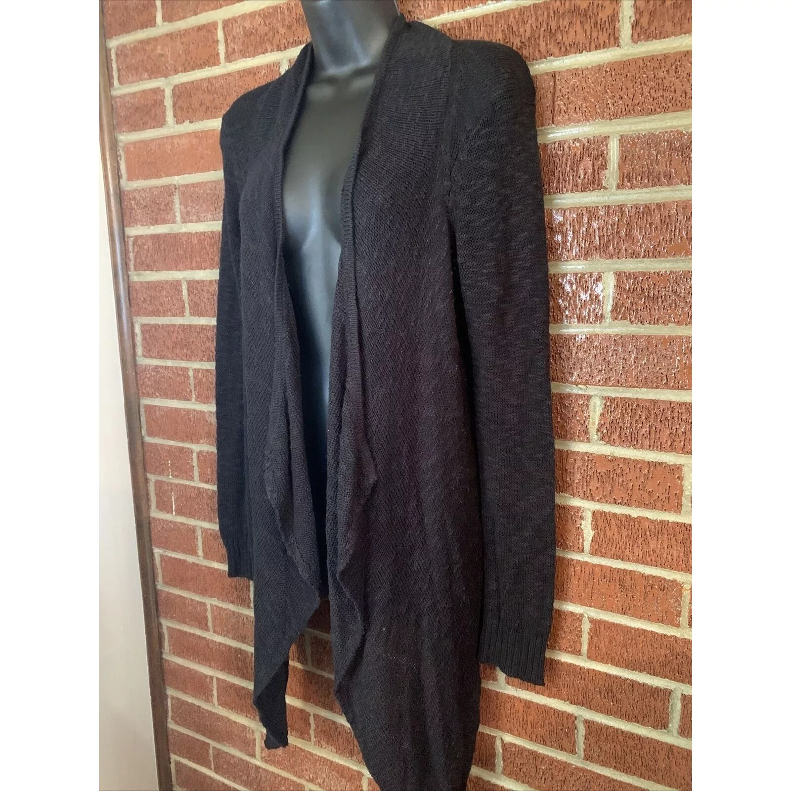 Other Sweaters Other New Directions Womens Waterfall Cardigan Black Medium
