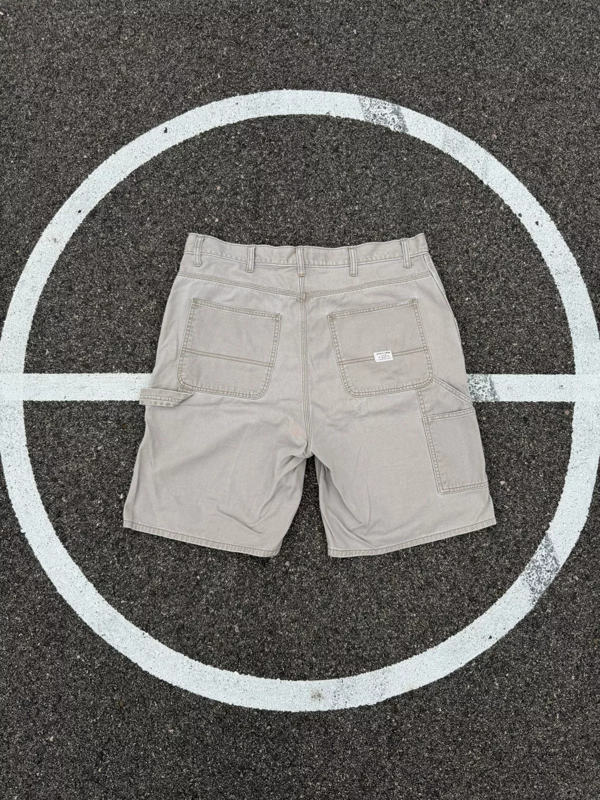 Gap Shorts Gap × Jean × Vintage Vintage Gap Carpenter Shorts Baggy Y2K Beige