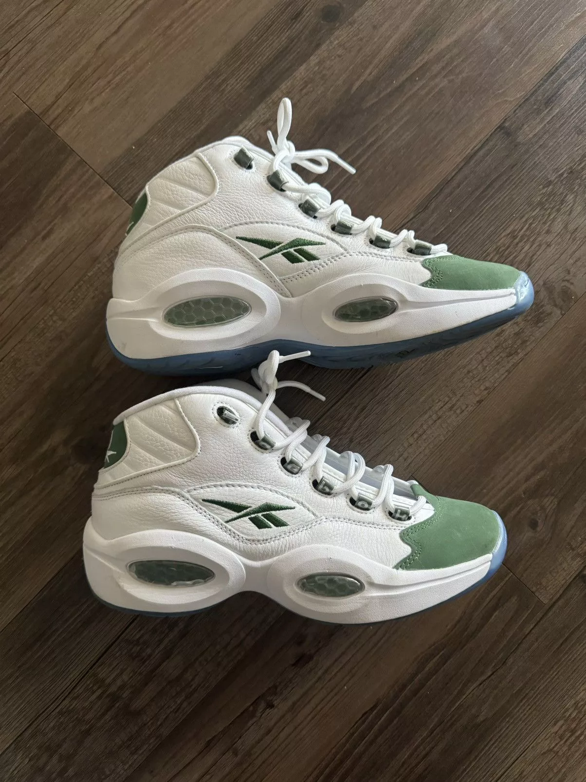Reebok Hi Top Sneakers Reebok Question Mid Allen Iverson Green