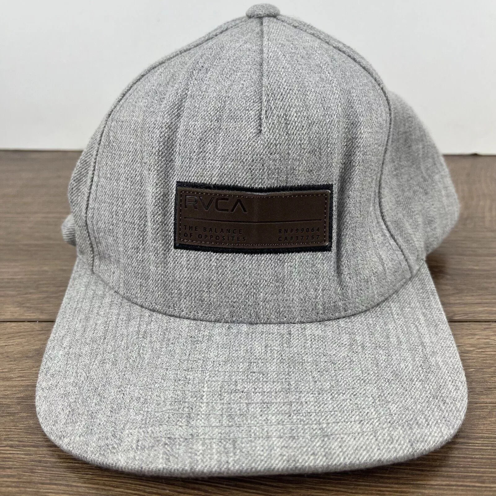 RVCA Hats RVCA Hat RVCA Gray Snapback Hat Gray Hat Adjustable Gray Adu