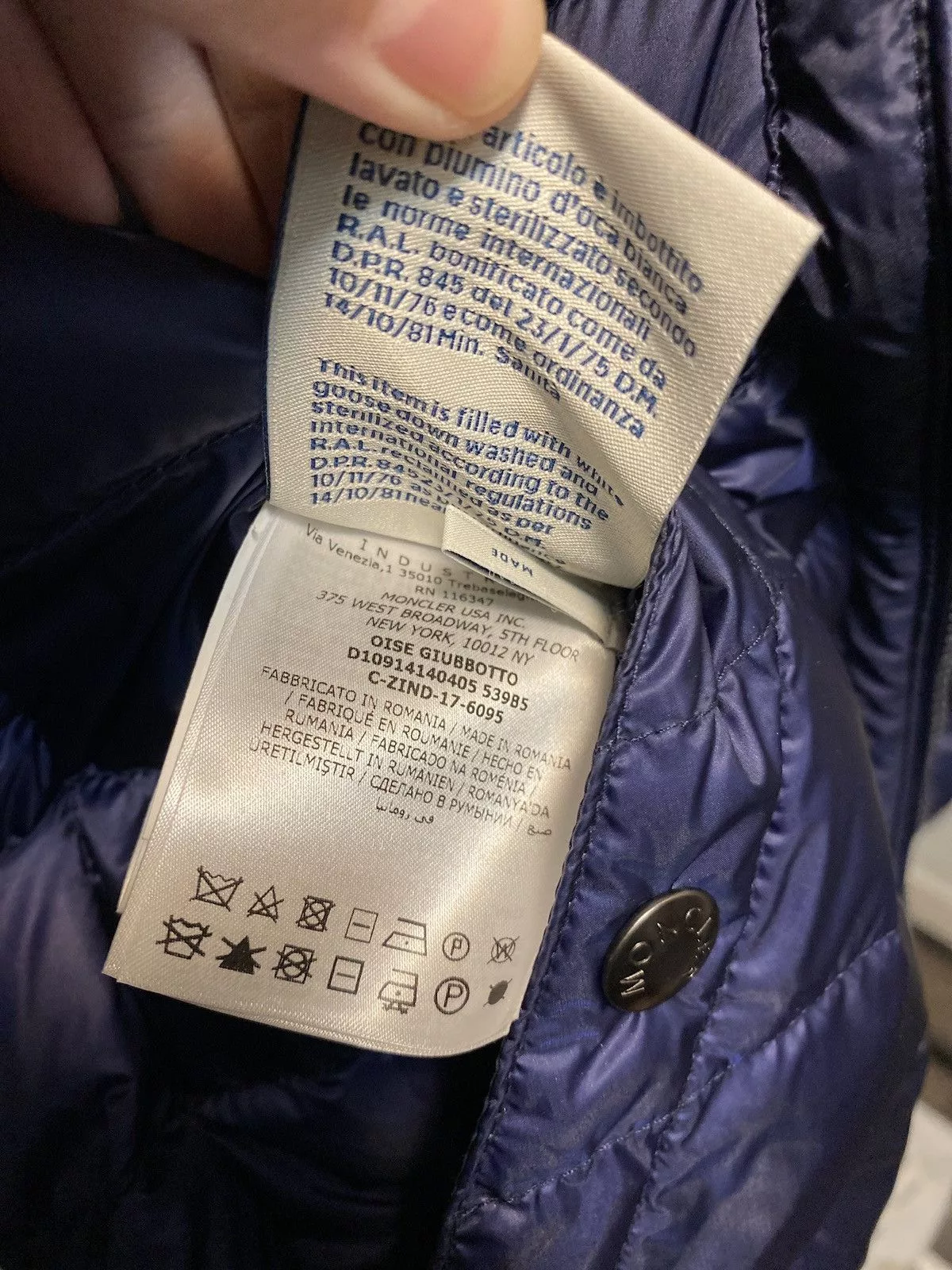 Moncler Light Jackets Moncler Oise reversible jacket Blue