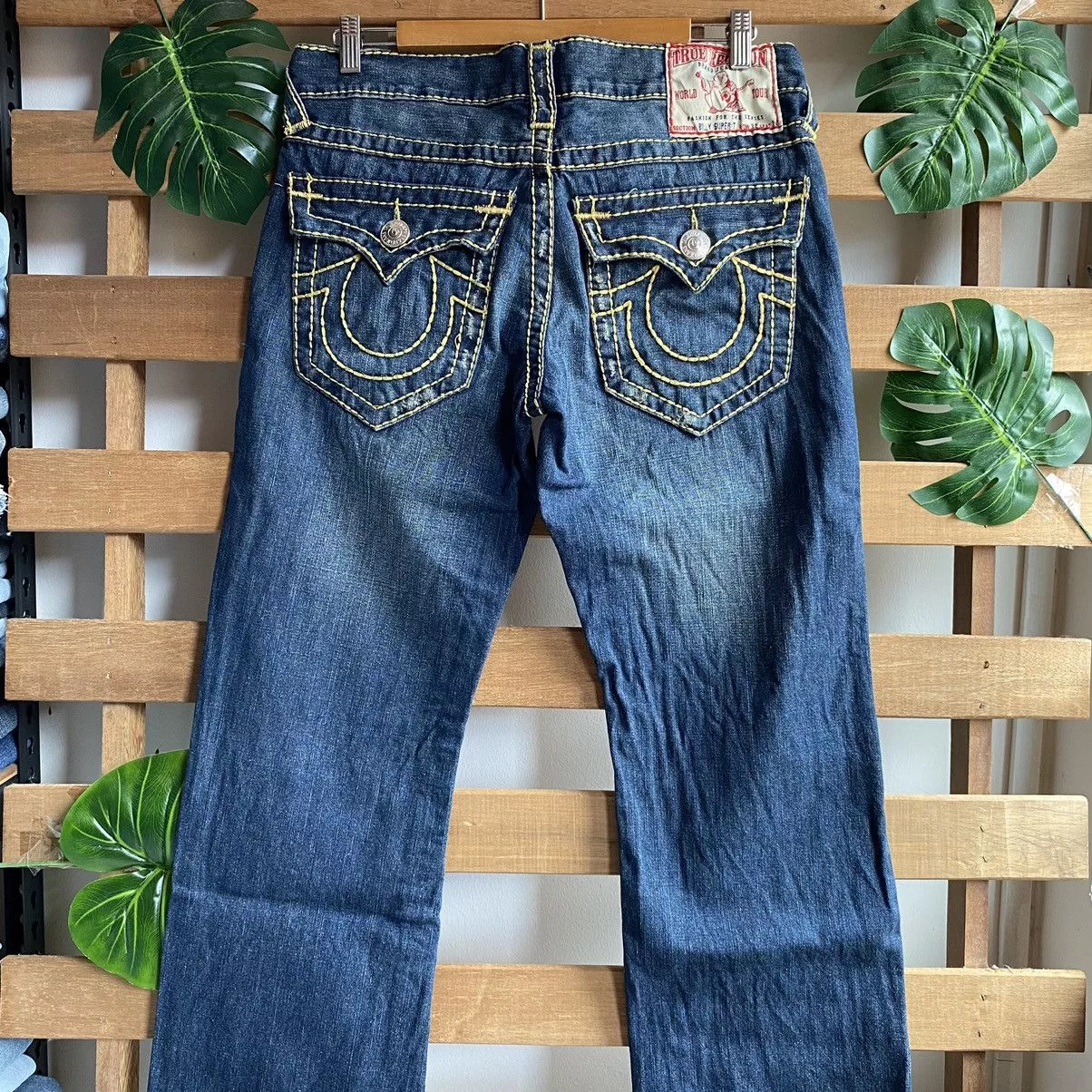 True Religion Denim Vintage True Religion Billy Super T Yellow Stitch Jeans Blue