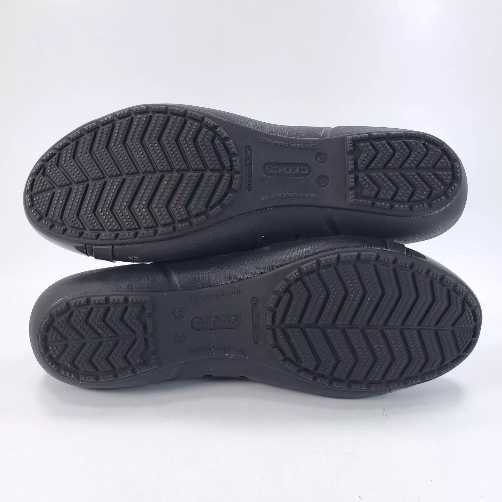 Crocs Flats Crocs Ballet Flat Womens Size 9 Black Rubber Round Toe