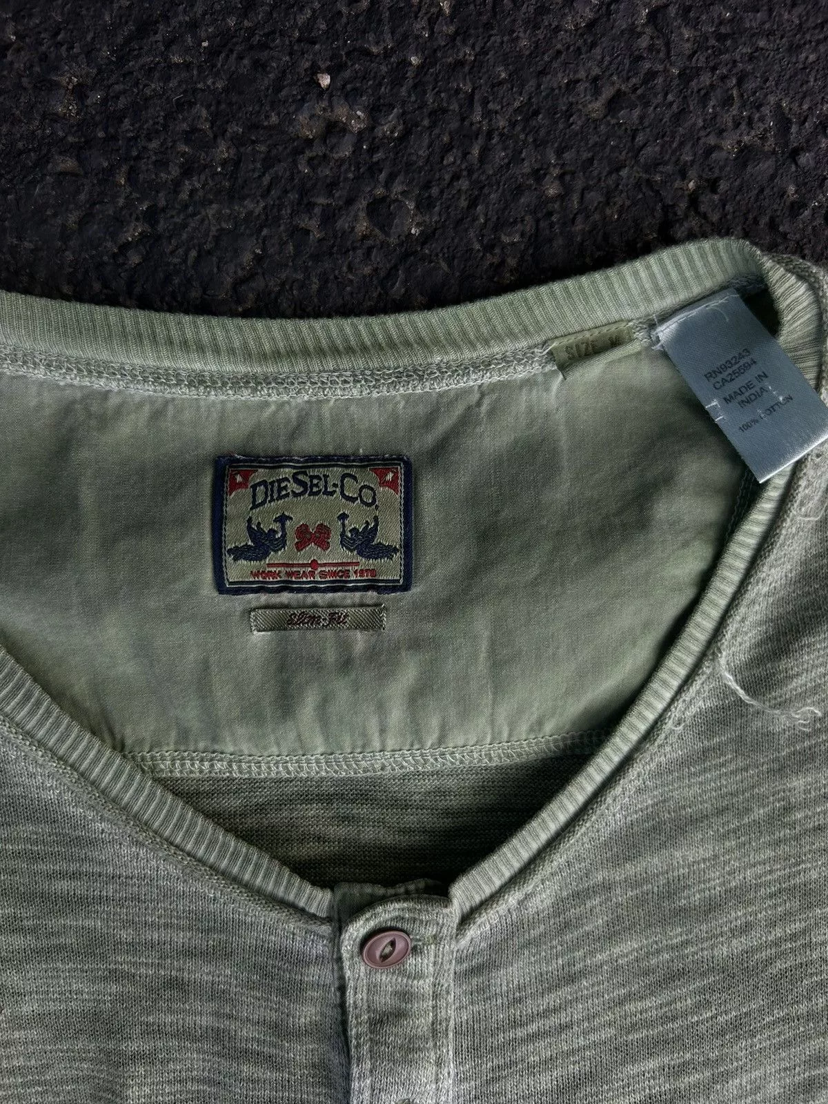 Diesel Long Sleeve T Shirts Diesel Green Long Sleeve Tshirt