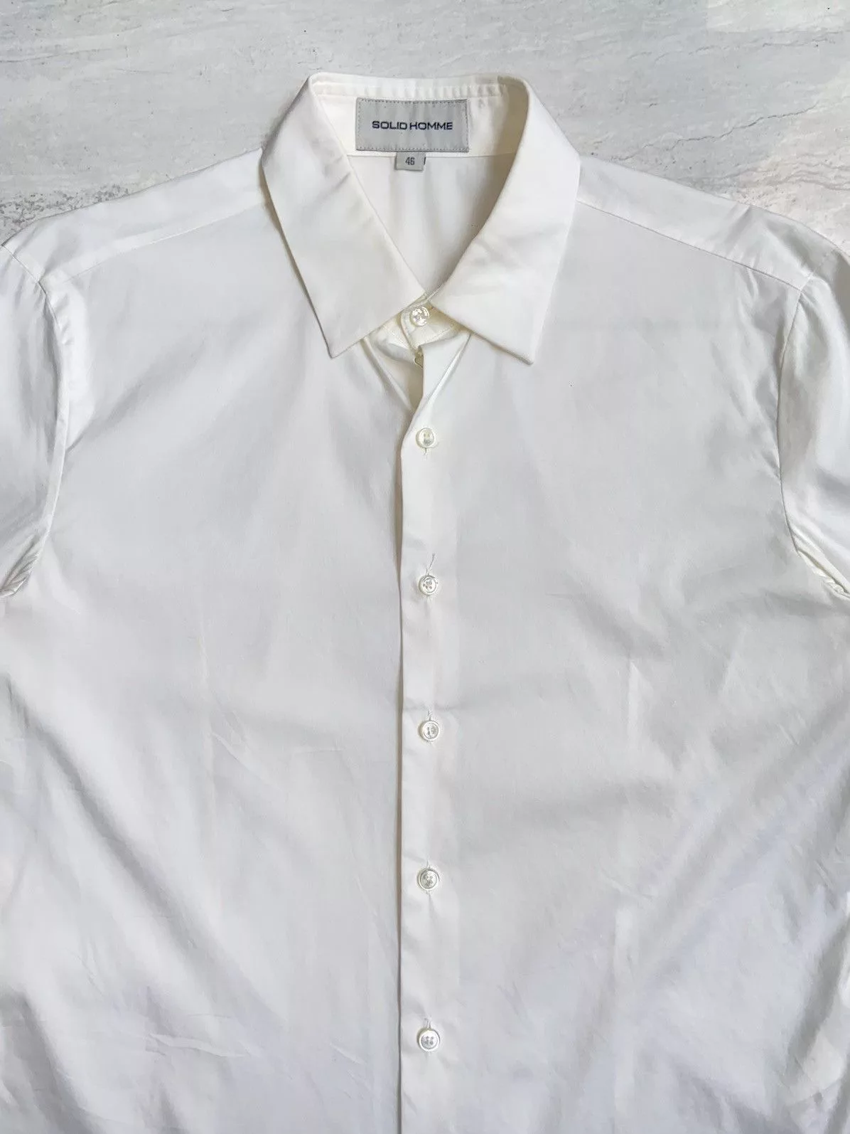 Solid Homme Shirts Button Ups Solid Homme × Wooyoungmi SOLID HOMME White Shirt
