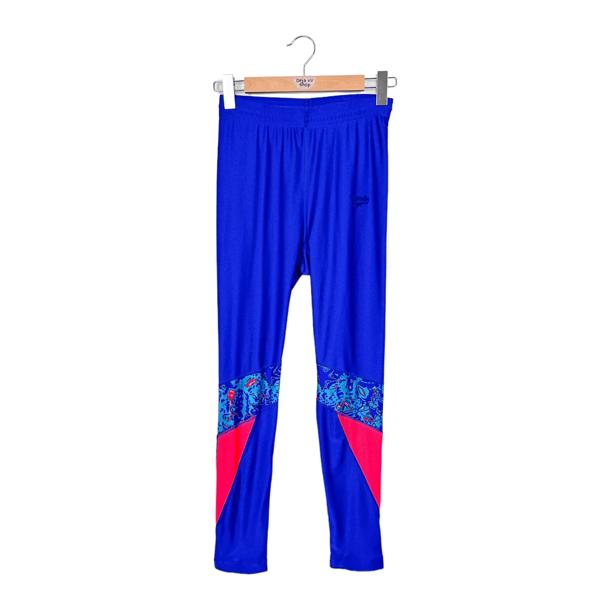 Reebok Leggings Reebok × Vintage 80's Reebok Women's High Waist Print Leggings Blue