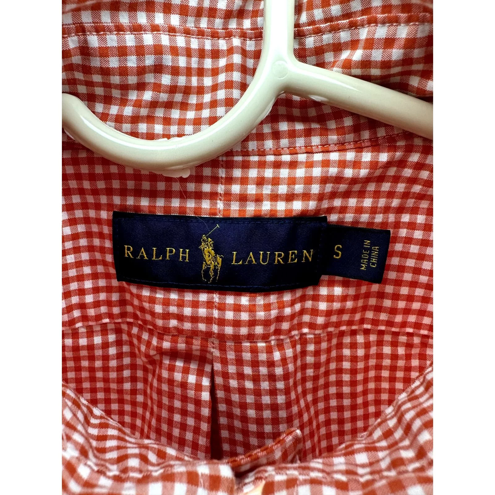 Ralph Lauren Shirts Button Ups Ralph Lauren Check Long Sleeve Button Down Shirt Orange S