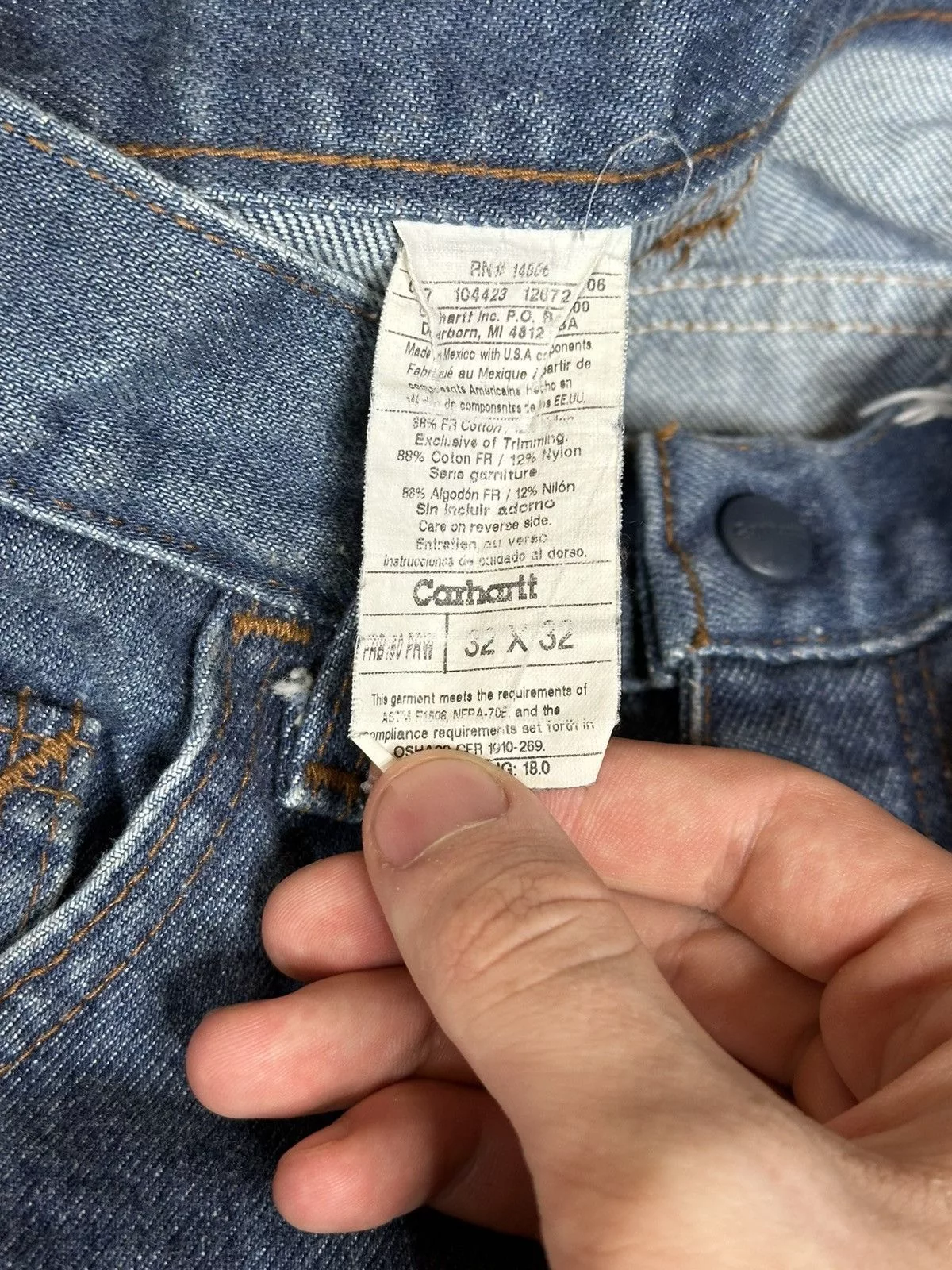 Carhartt Denim Carhartt FR Thick Denim Jeans Blue
