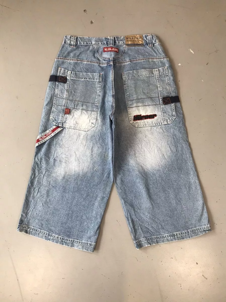 Southpole Shorts Southpole × Vintage Wildlion Y2k Style Denim Blue Streetwear