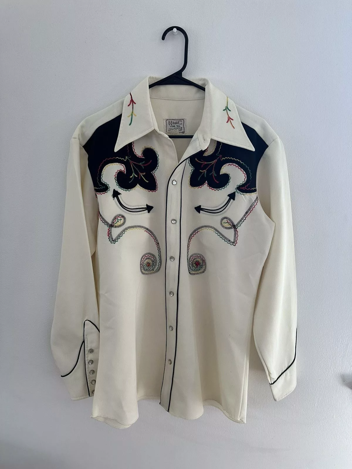 Vintage Shirts Button Ups Vintage HbarC Western Snap White