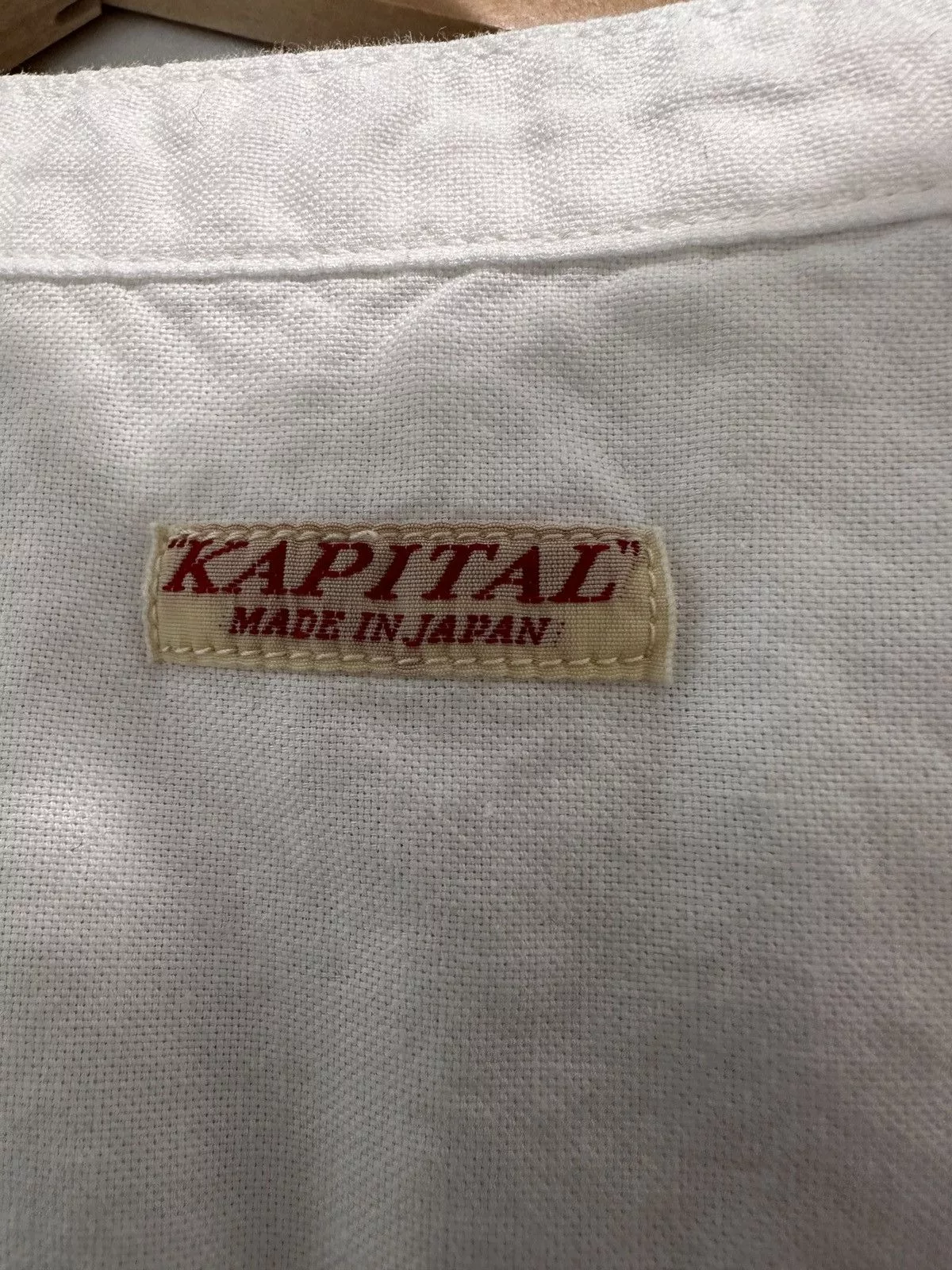 Kapital Shirts Button Ups 2 Kapital white stand collar Black