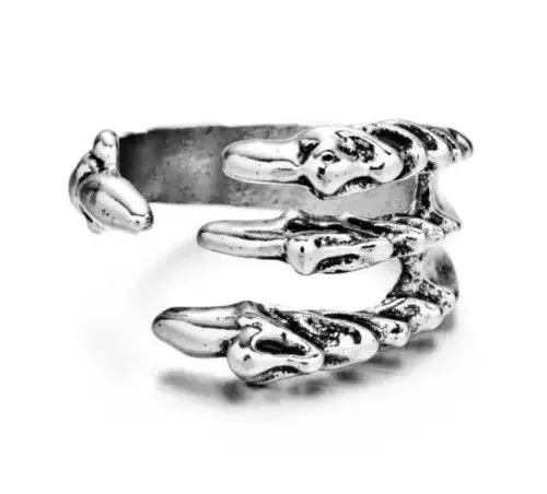 Other Rings Other Claw Adjustable Ring Gray Streetwear