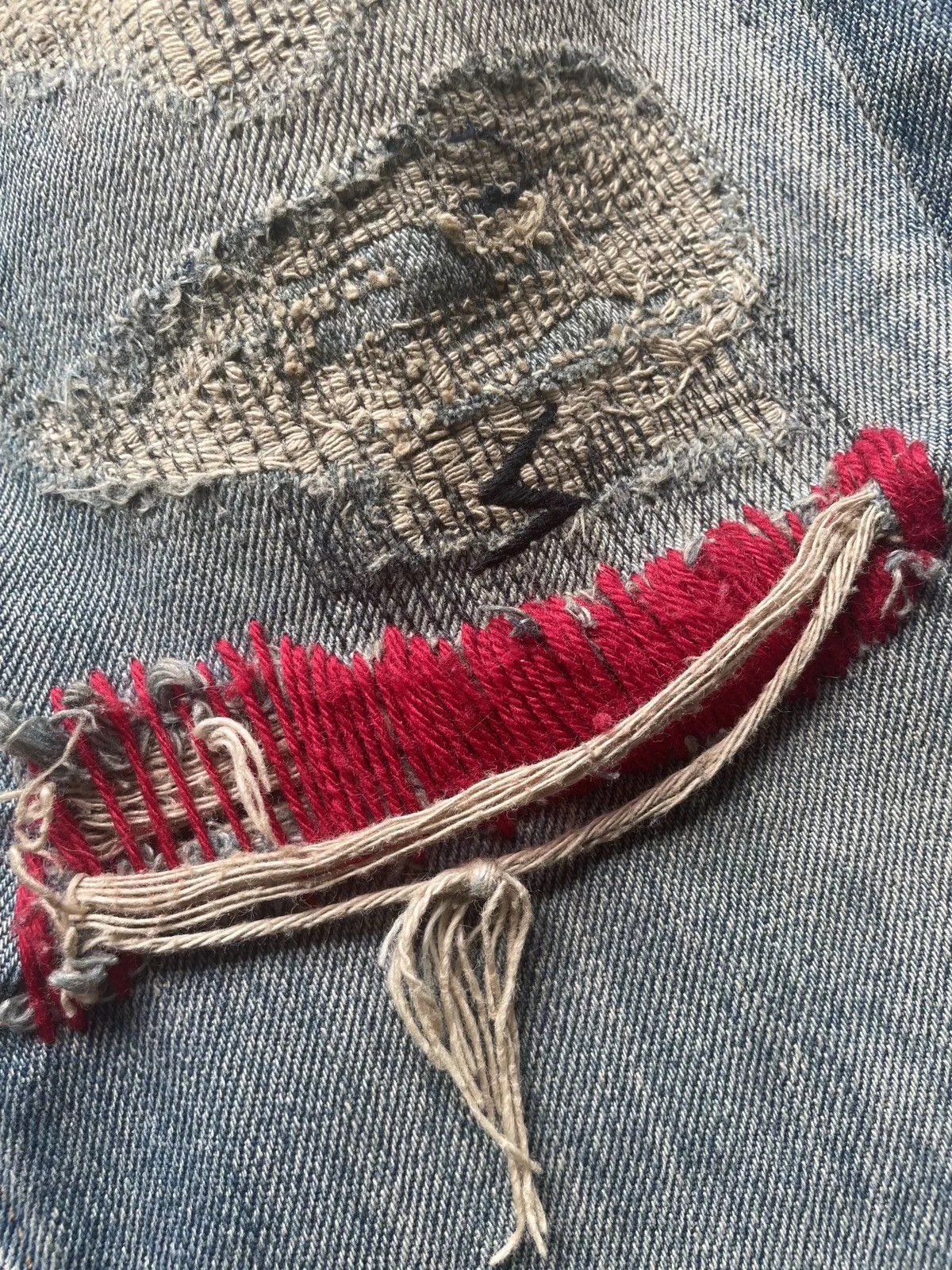 Undercover Denim undercover aw04 68 red yarn denim Blue