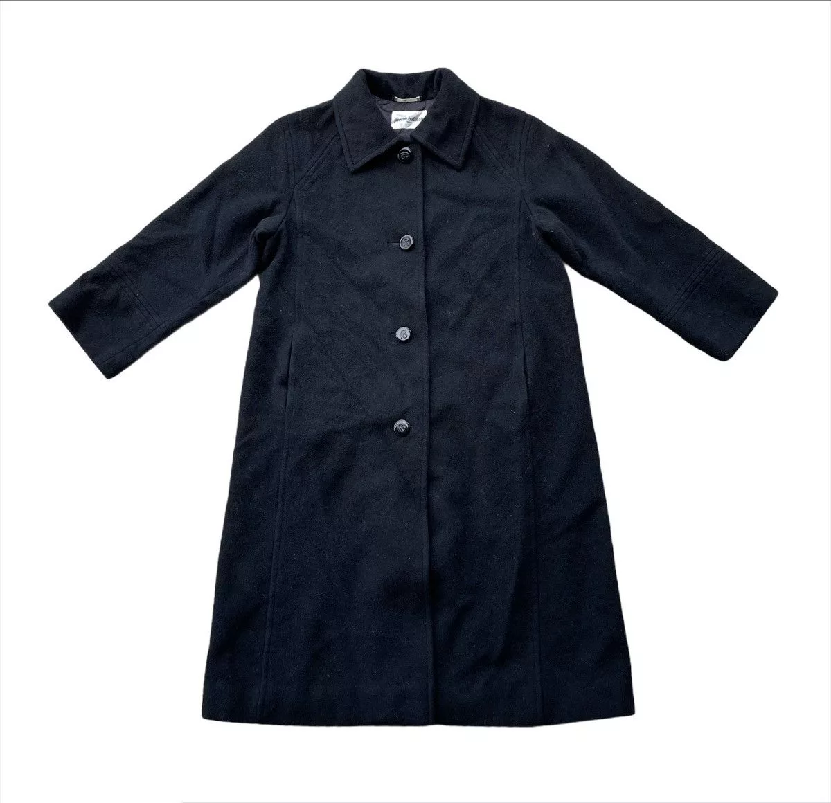 Pierre Balmain Light Jackets Pierre Balmain Wool Long Jacket Black
