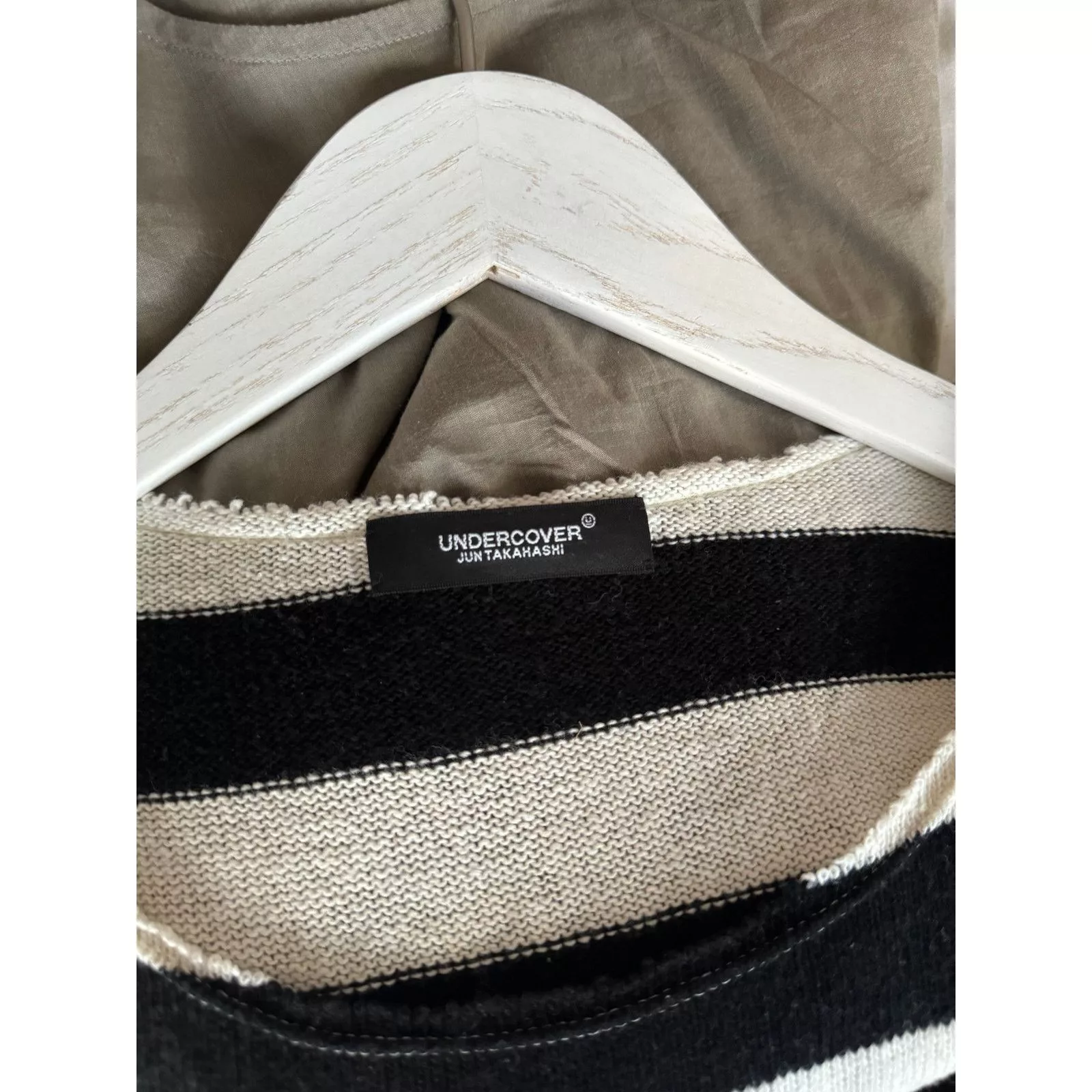 Undercover Sweaters Knitwear Undercover Striped Knit Shirt White