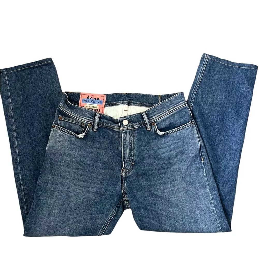Acne Studios Denim Acne Studios Blå Konst Floragatan 13 Jeans North Mid Blue