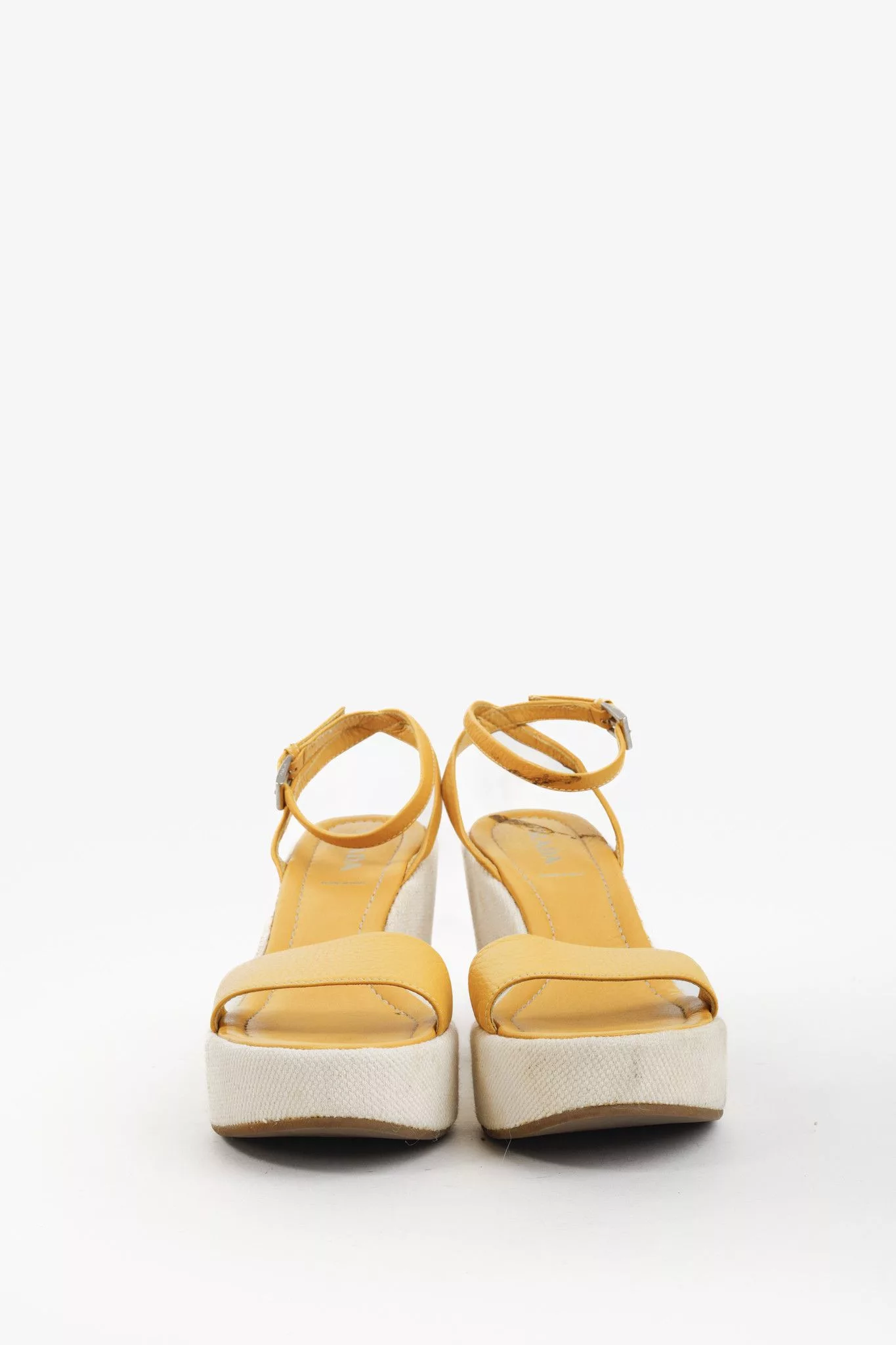 Prada Sandals Prada Yellow Platform Beach Theme Espadrille Sandals