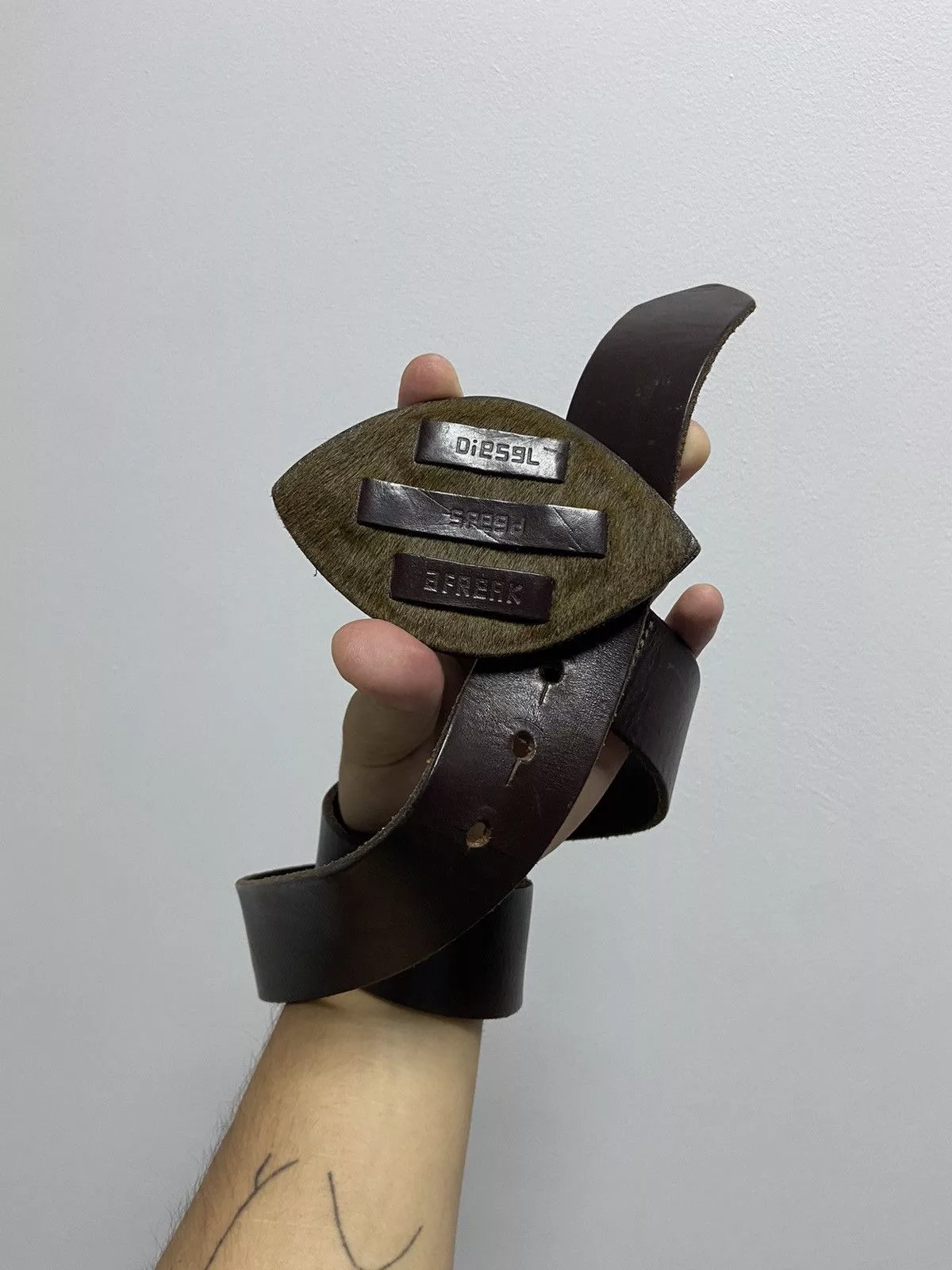 Diesel Belts Diesel × Vintage Diesel Belt Vintage Avant Garde Y2K Style Logo Brown Avant-Garde