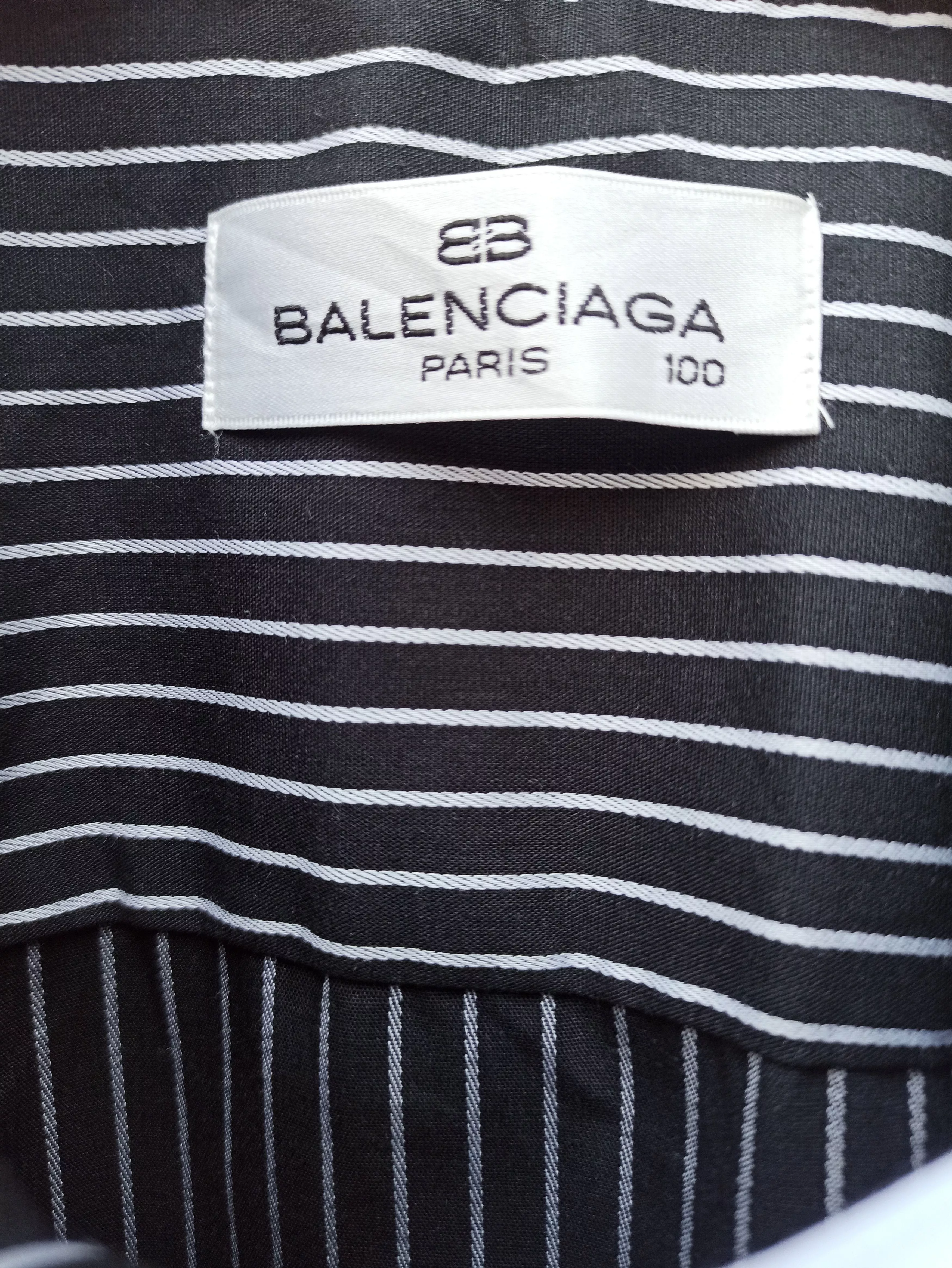 Balenciaga Shirts Button Ups Balenciaga × Vintage Vintage long sleeve striped balenciaga Black Luxury