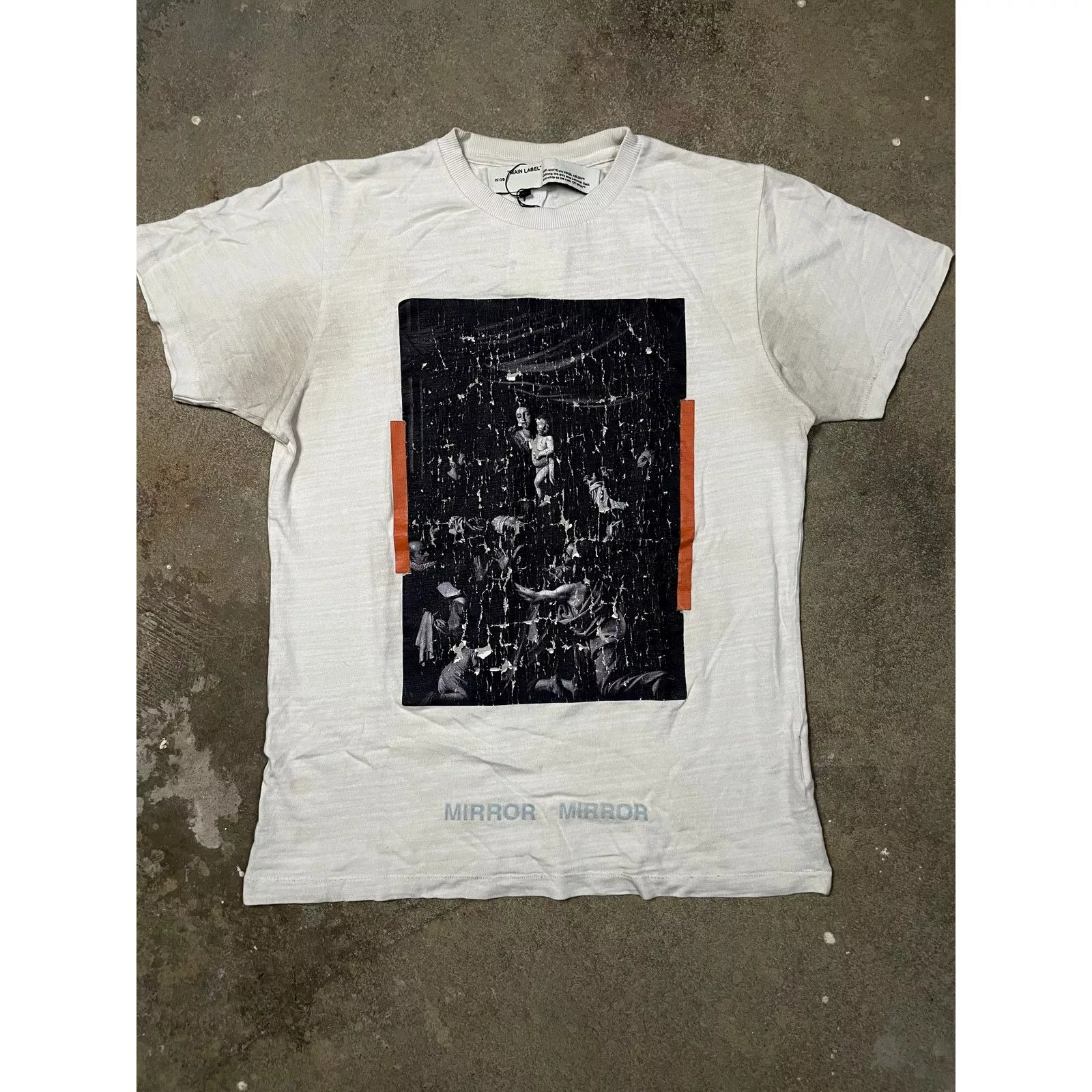 Off-White Short Sleeve T Shirts Off-White Off White Mirror Tee White Small