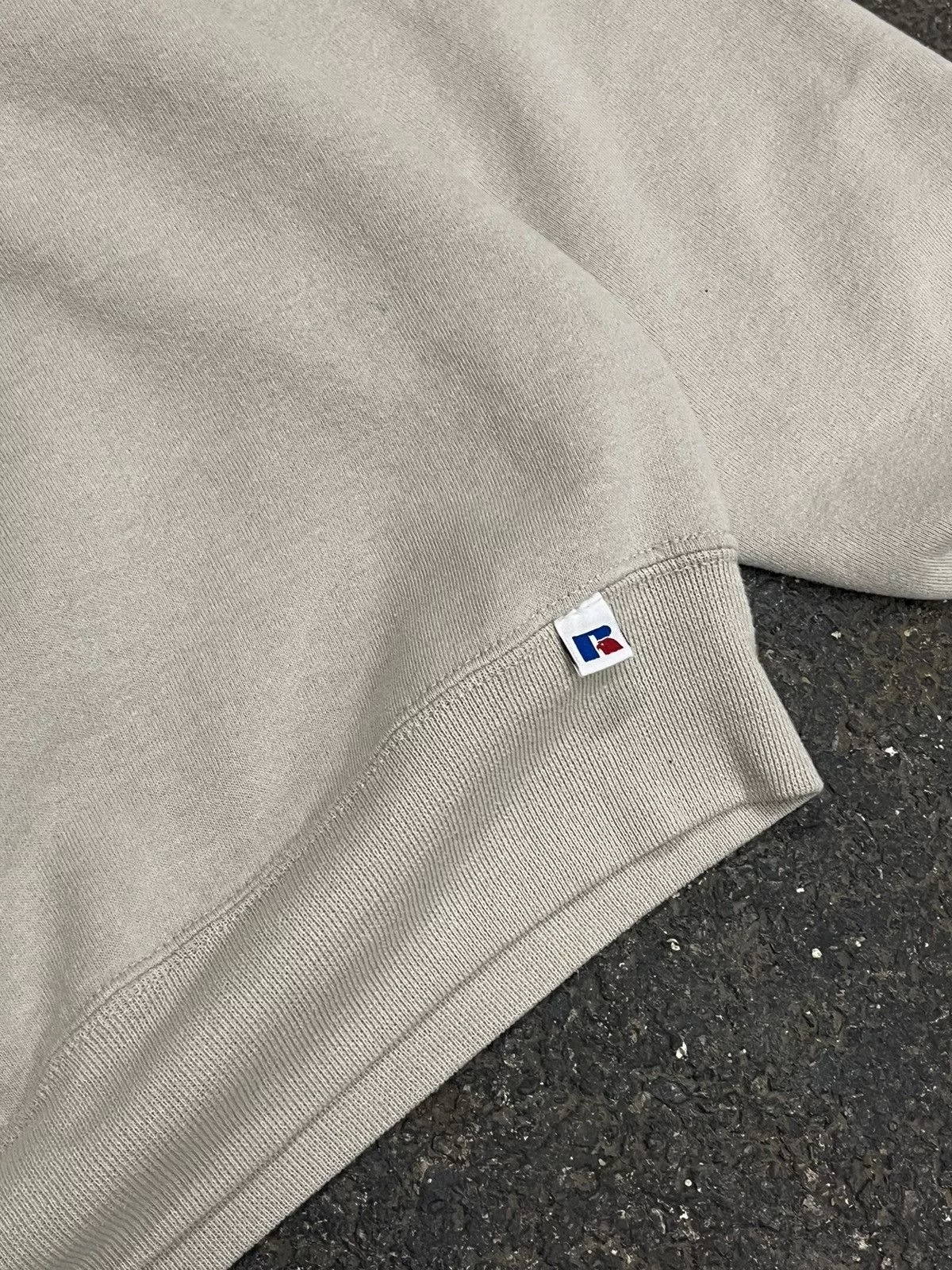 Russell Athletic Sweatshirts Hoodies Russell Athletic × Vintage Russell athletic made in USA boxy fit cream color blank crew White Streetwear