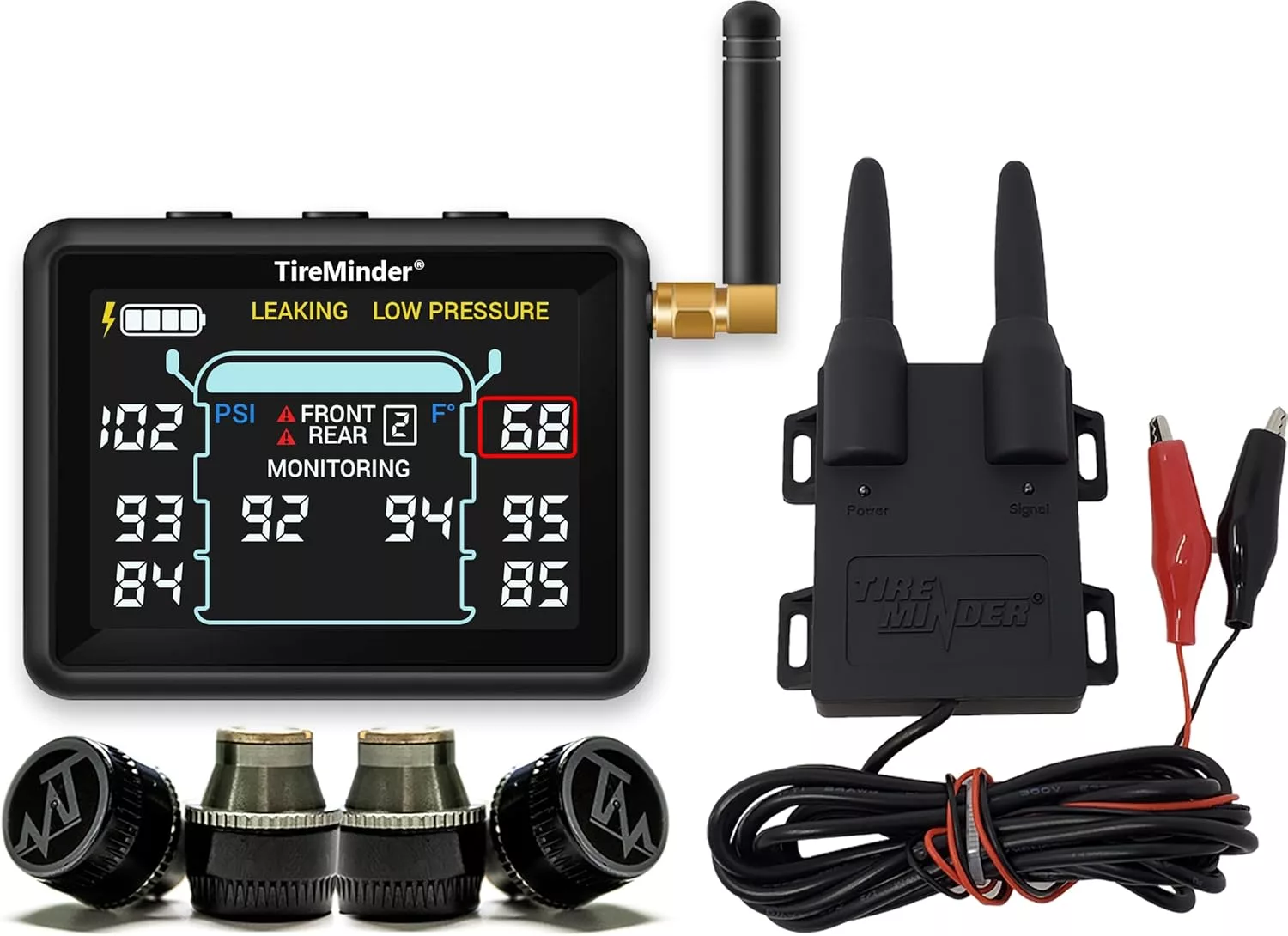 TireMinder i10 RV TPMS with 4 Transmitters, Black