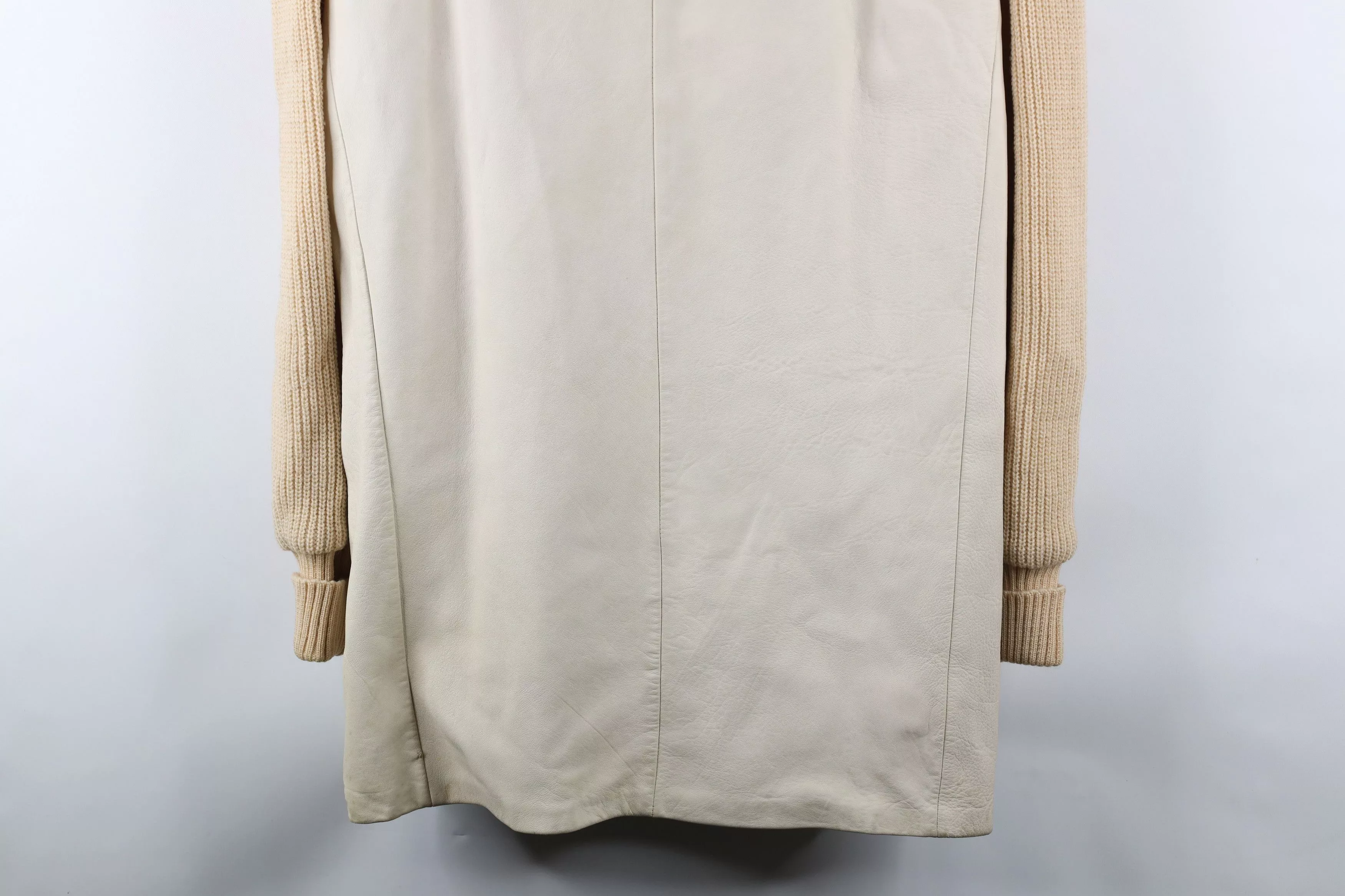 Vintage Light Jackets Vintage 60s Wool Knit Button Sweater Jacket Beige USA
