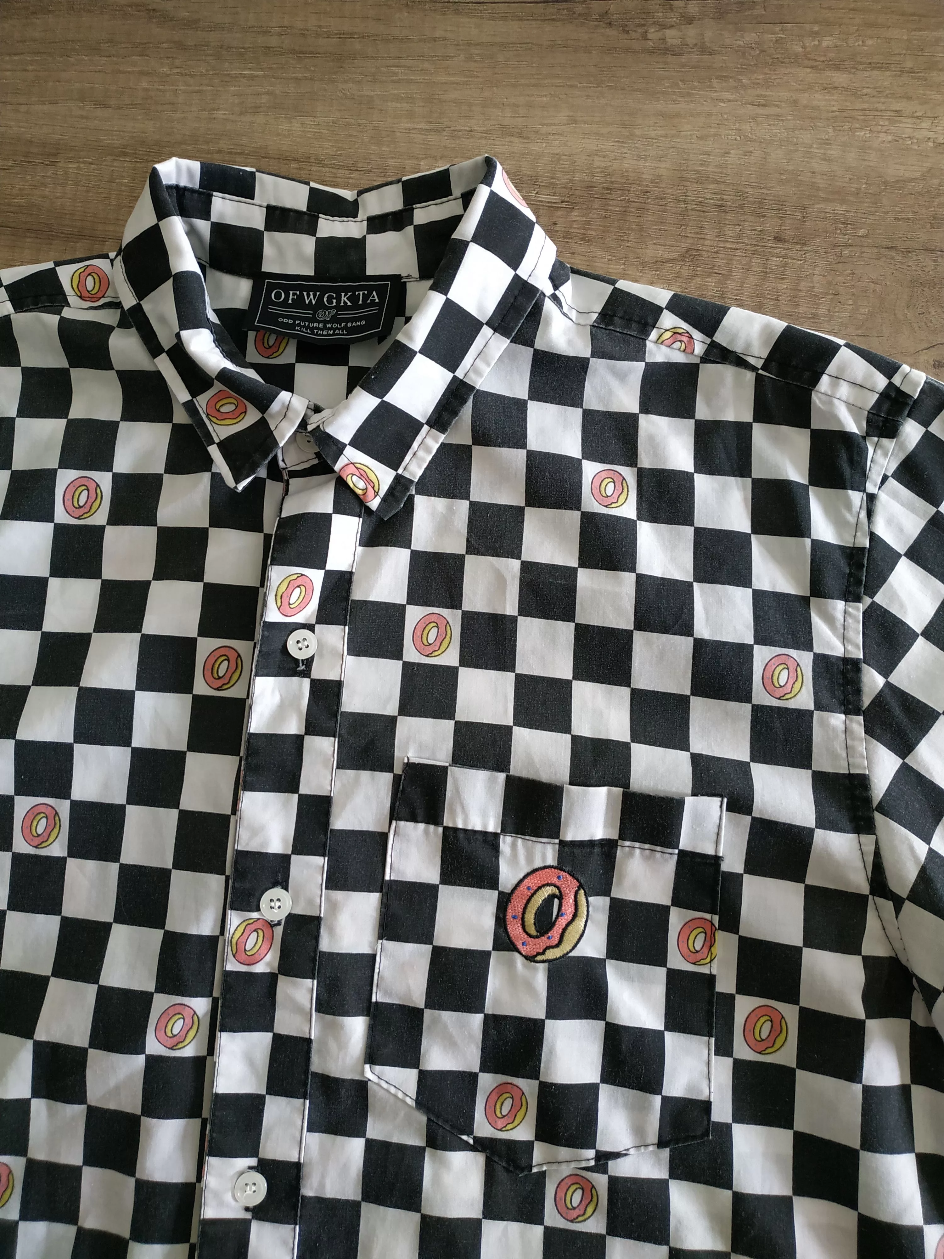 Golf Wang Shirts Button Ups Golf Wang × Odd Future × Tyler The Creator Odd Future Golf Wang Men's Button Up Shirt, s. L/XL White