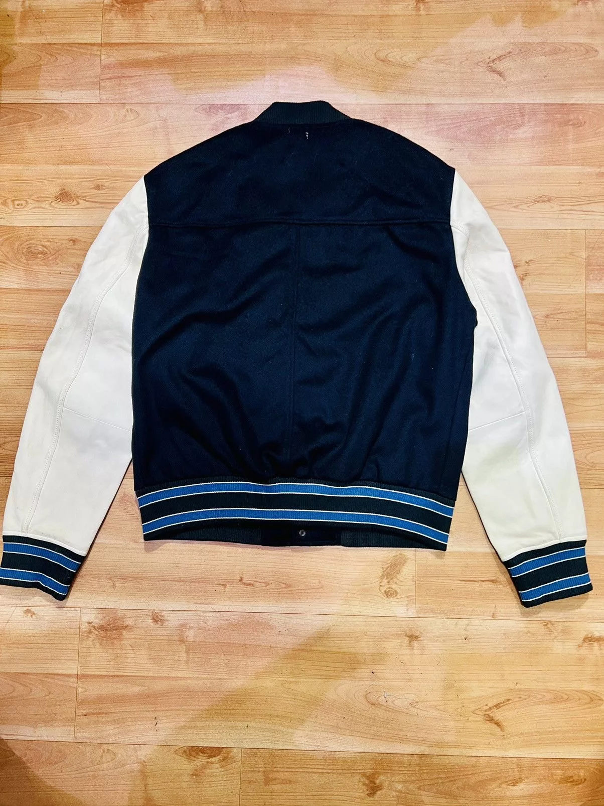 Hugo Boss Leather Jackets HUGO BOSS VARSITY JACKET Blue
