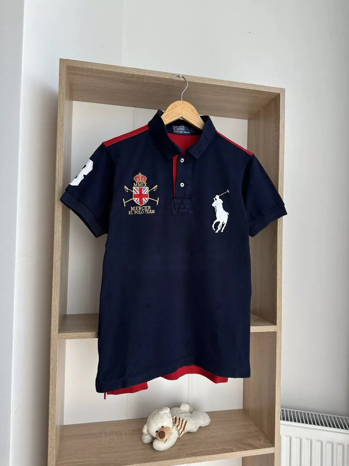 Polo Ralph Lauren Long Sleeve T Shirts Polo Ralph Lauren × Vintage Vintage Polo Ralph Lauren Mercer RL Polo Team T-Shirt Blue Streetwear