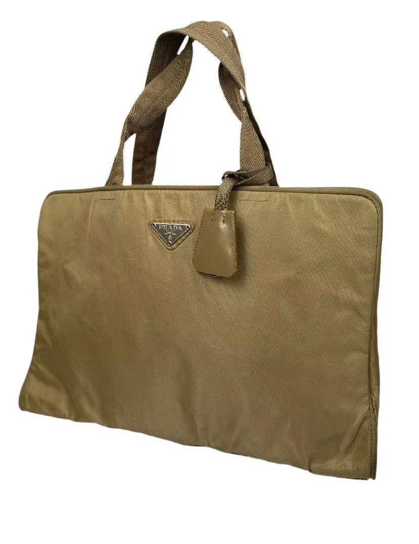 Prada Shoulder Bags Prada Tessuto Nylon Shoulder Bag Gold