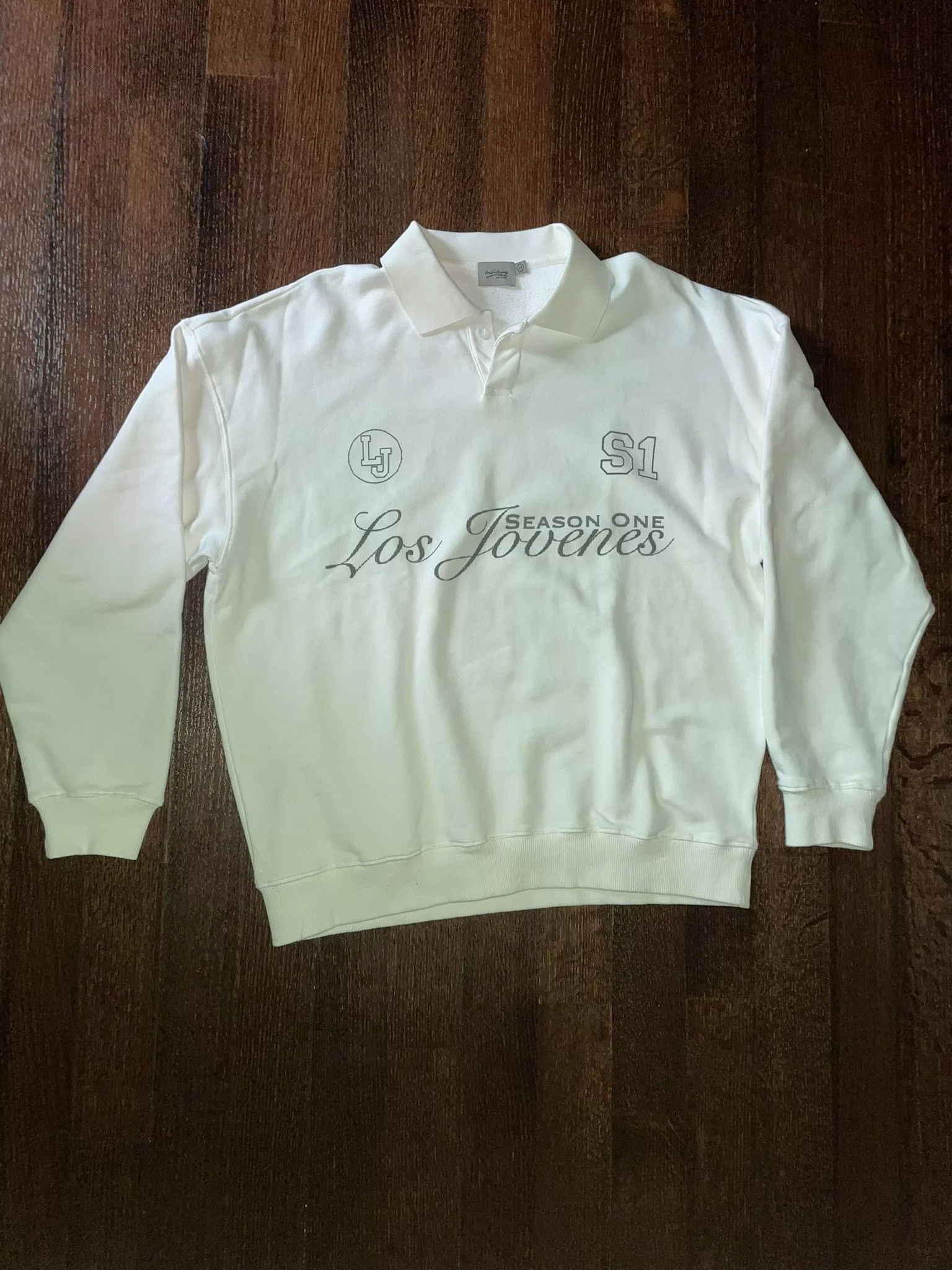 Other Polos Other Los Jovenes Long Sleeve Polo White Streetwear