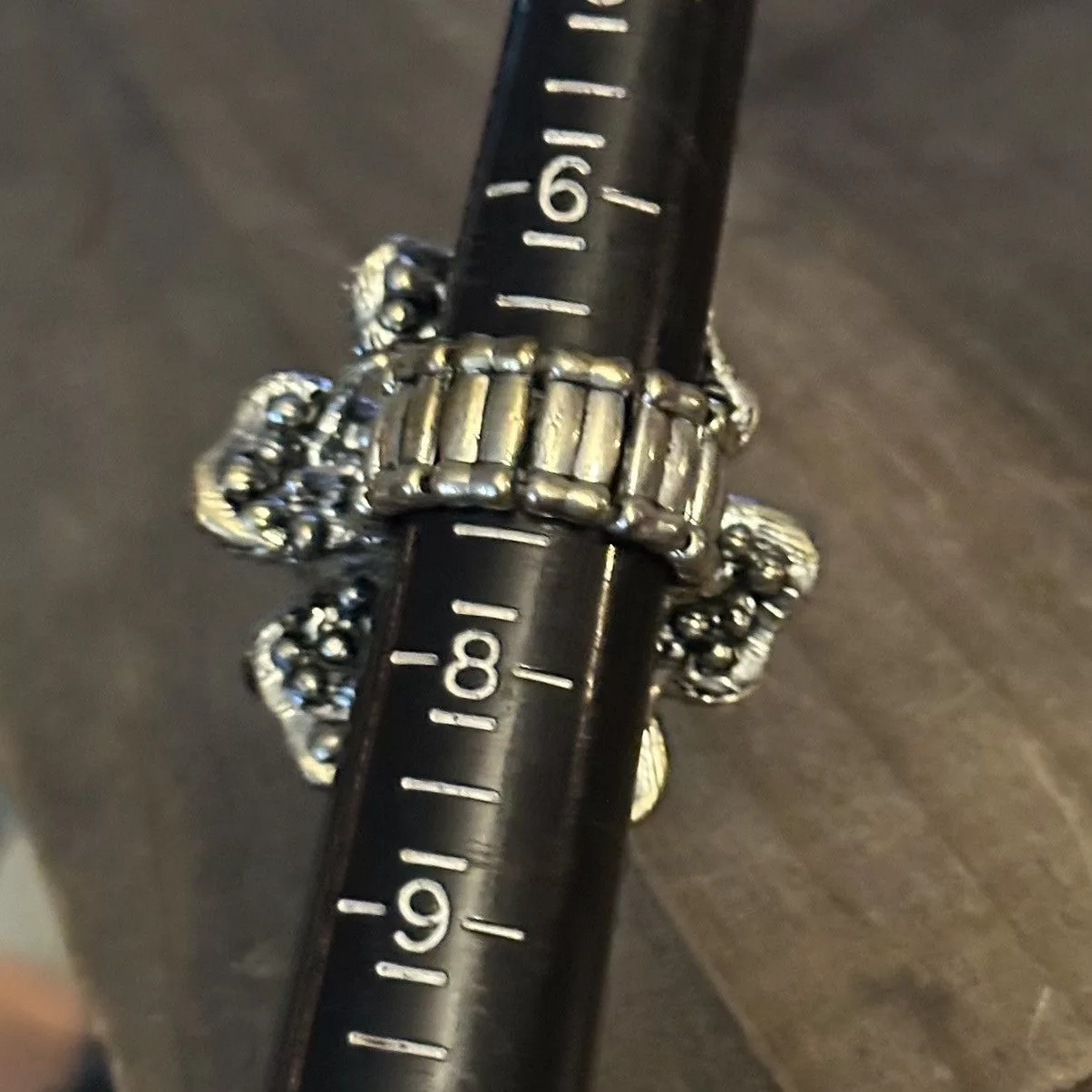 Other Rings Other Large rhinestone flower stretch ring Silver