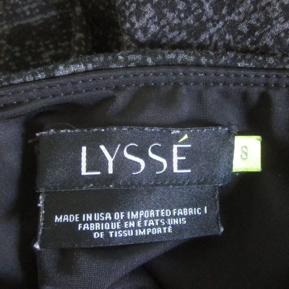 Other Joggers Other Lysse Gray Black Patterned Crop Classic Leggings Size S
