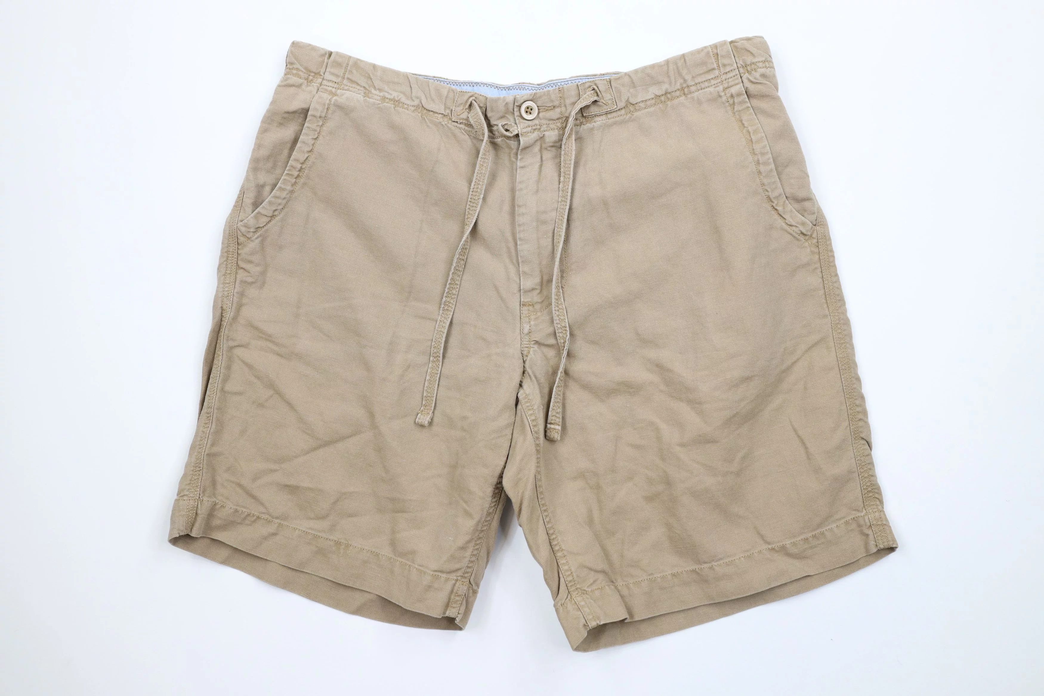 Gap Shorts Gap × Vintage Vintage Y2K Gap Above Knee Linen Blend Harem Shorts Brown Beige