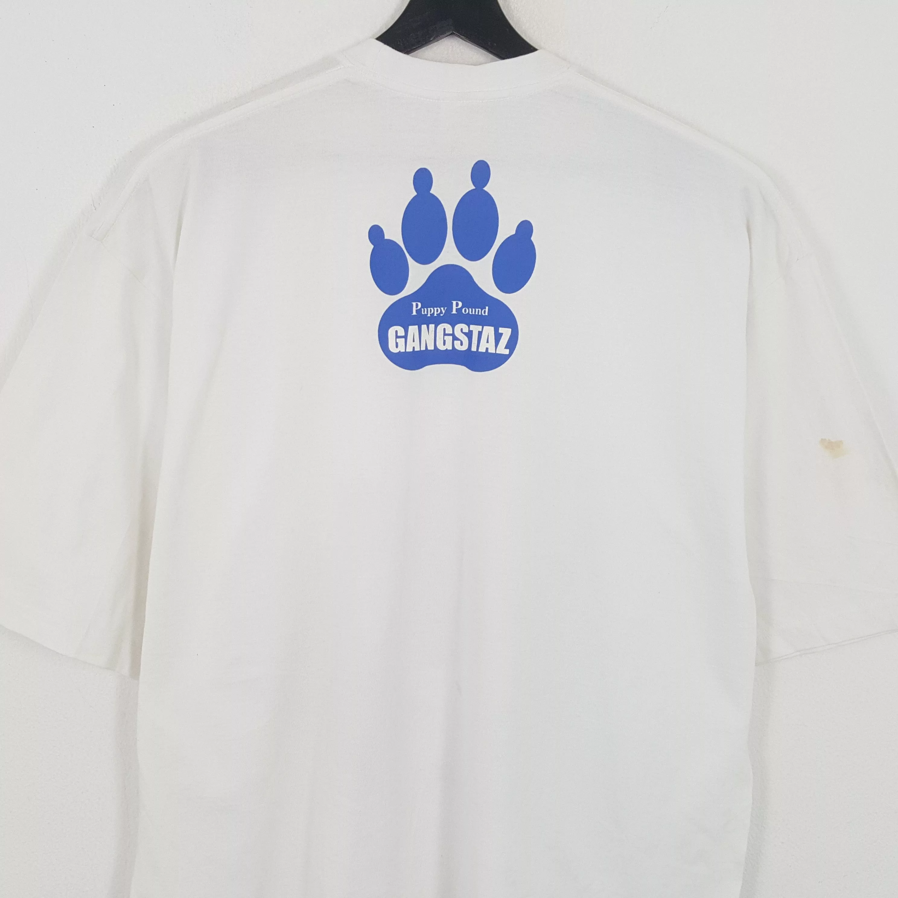 Band Tees Short Sleeve T Shirts Band Tees × Rap Tees × Vintage DPG PUPPY POUND GANGSTAZ Tshirt Rap Hip Hop Style White