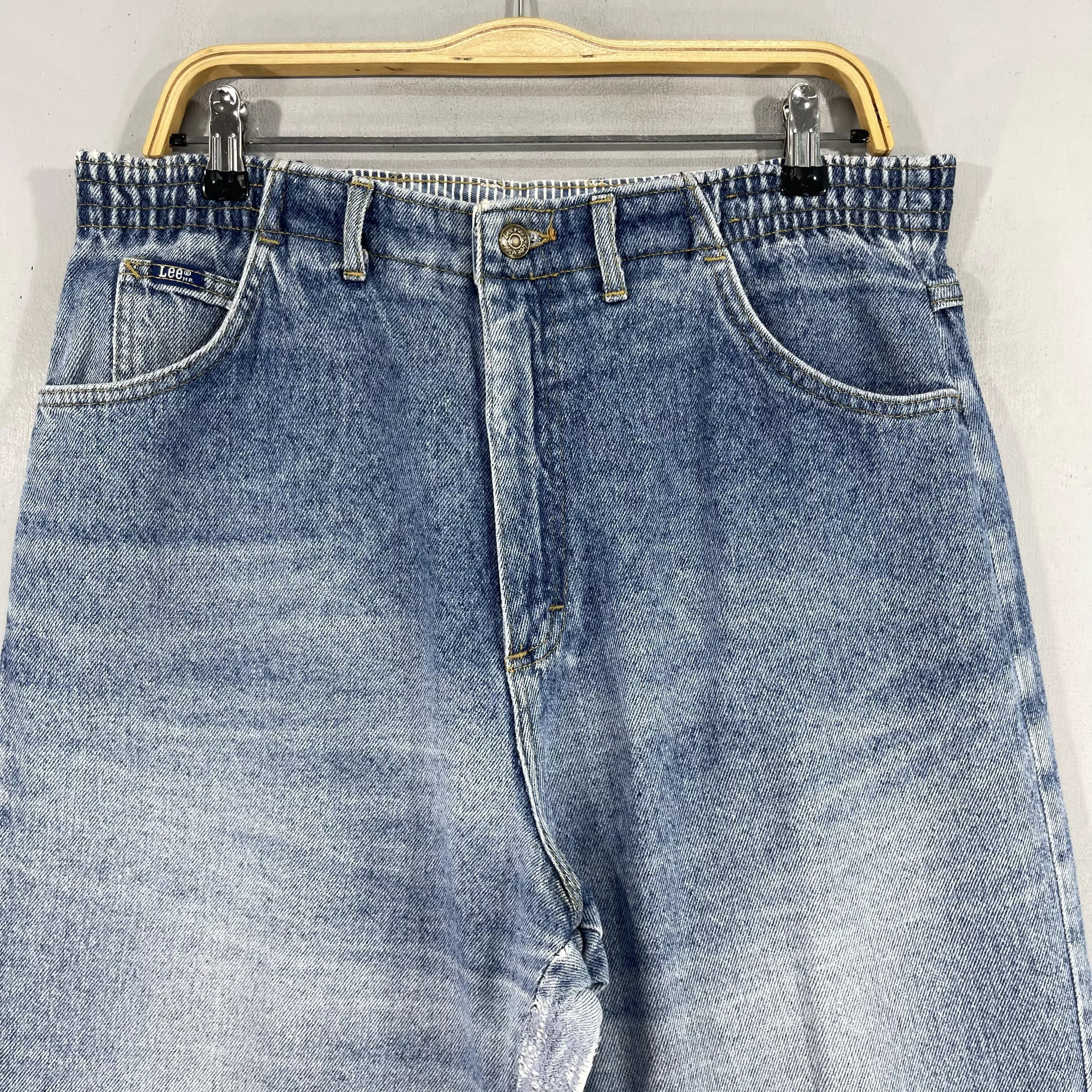 Lee Jeans Size 34 Vintage Distressed Lee High Waisted Petite Jeans Blue