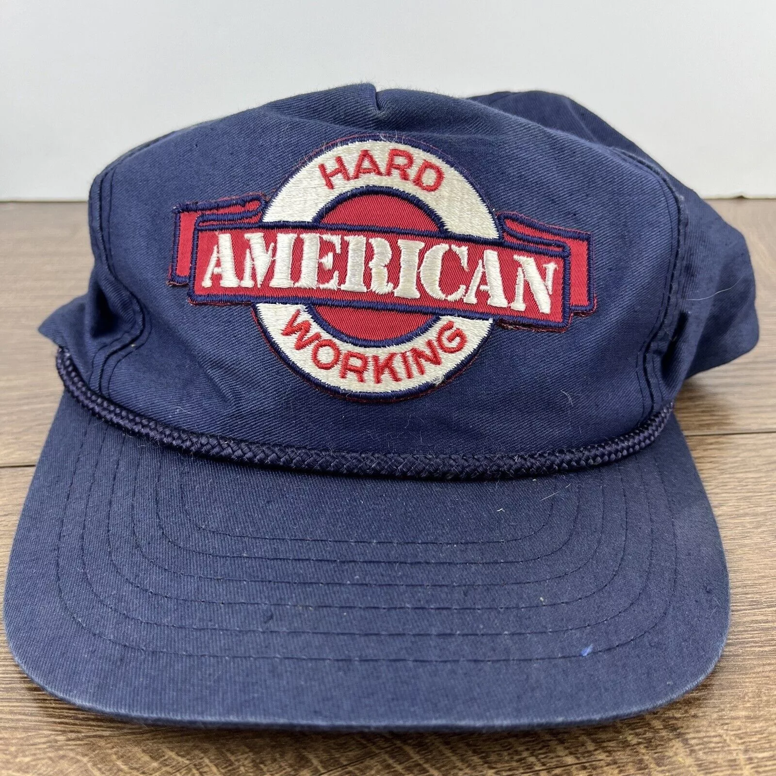 Other Hats Other Hard Working American Hat Blue Hat Adjustable Adult Size Hat