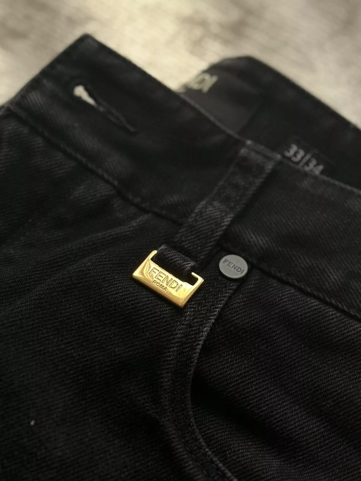 Fendi denim pants Black