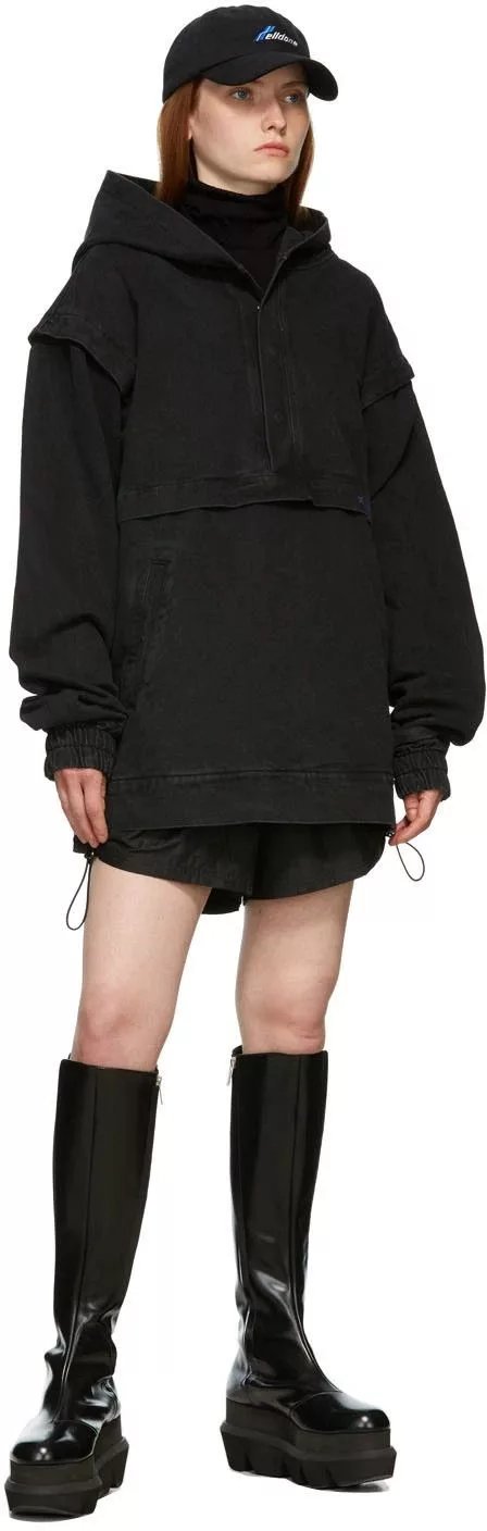 WE11DONE Shorts We11done Black All Over Jacquard Shorts
