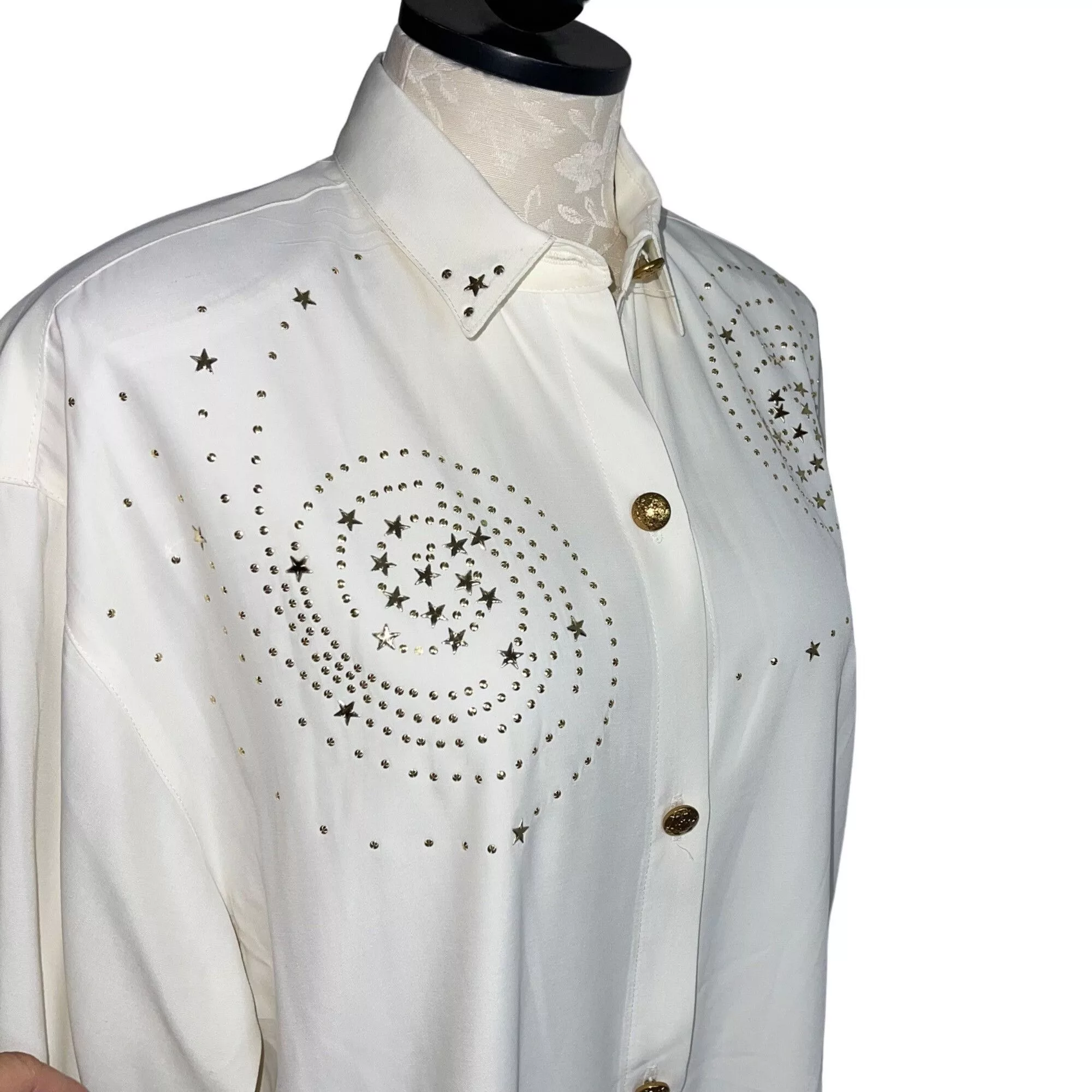 Vintage Blouses The Icing Vintage Womens Blouse Size Small White