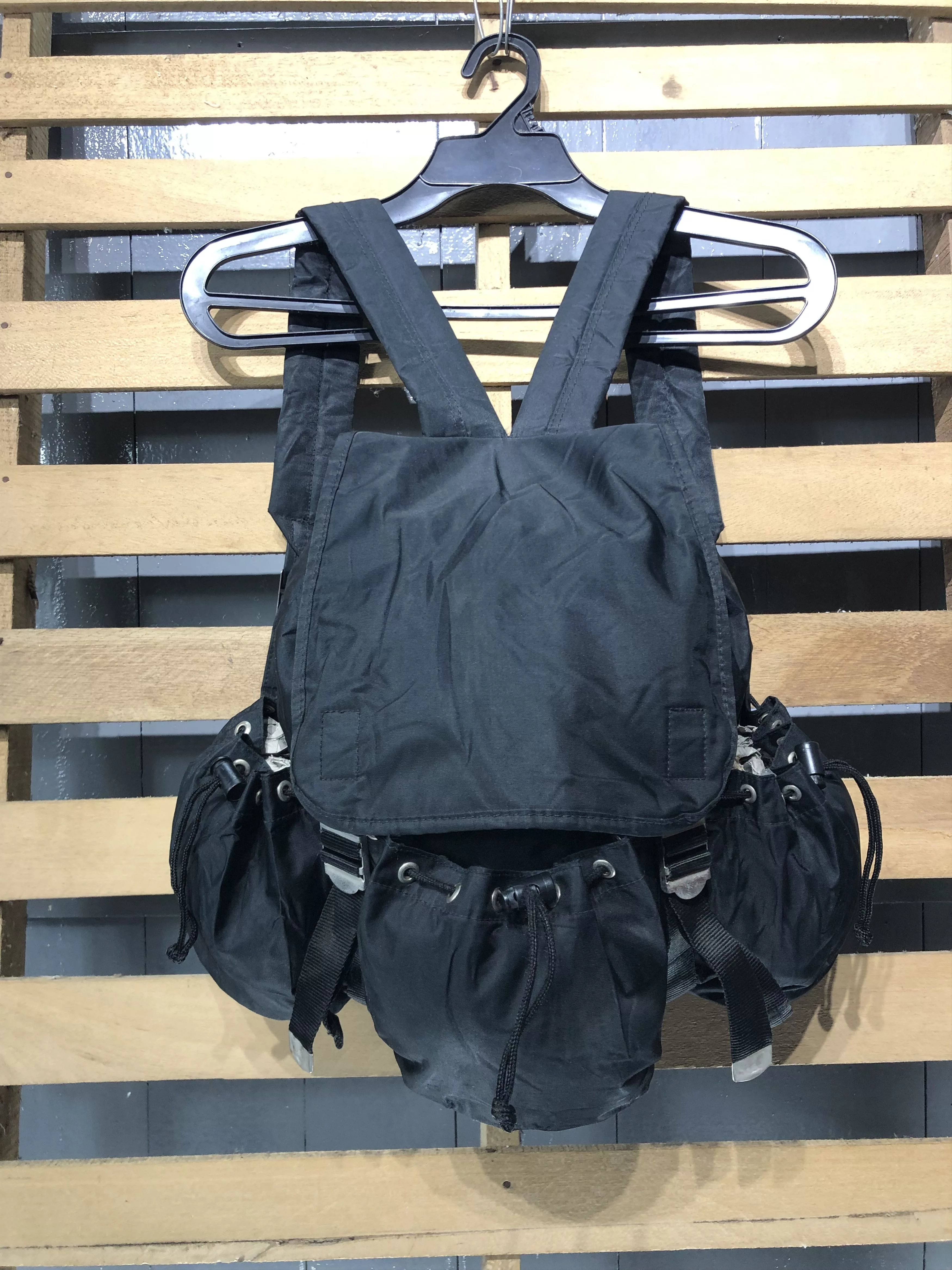 Other Backpacks Other Japanese Streetwear Backpack Style Multipocket Outside Black