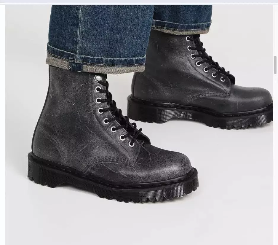 Dr. Martens Casual Leather Shoes C. F. Stead Dr. Martens 1460 PASCAL BEX Leather Gray