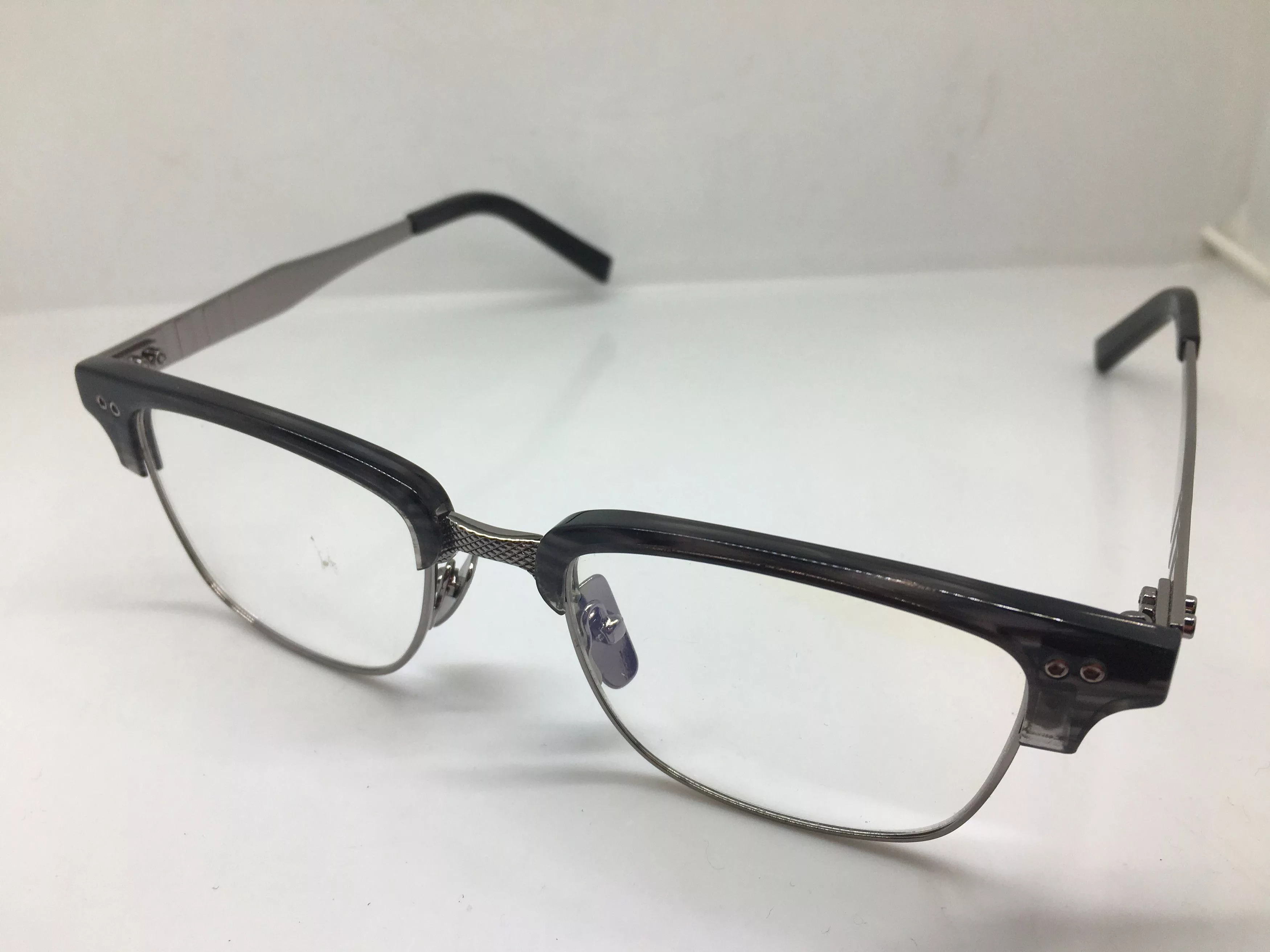 Other Glasses Other Mod Malcolm X Grey Silver Eyeglasses Frame