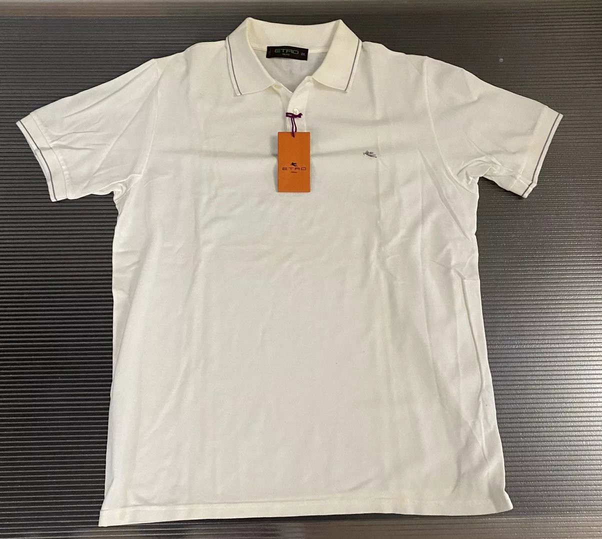 Etro Polos Etro 🇮🇹 white open polo XXL NWT Luxury