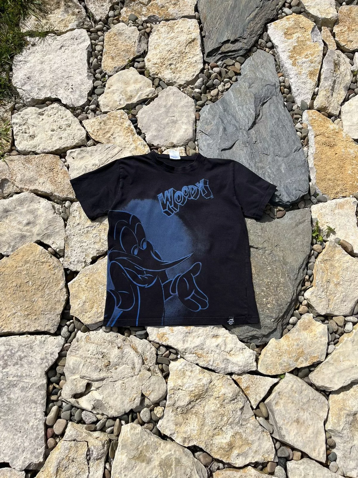 Universal Studios Short Sleeve T Shirts Universal Studios × Vintage Vintage Woody Woodpecker y2k tee comics tee movie Black Streetwear